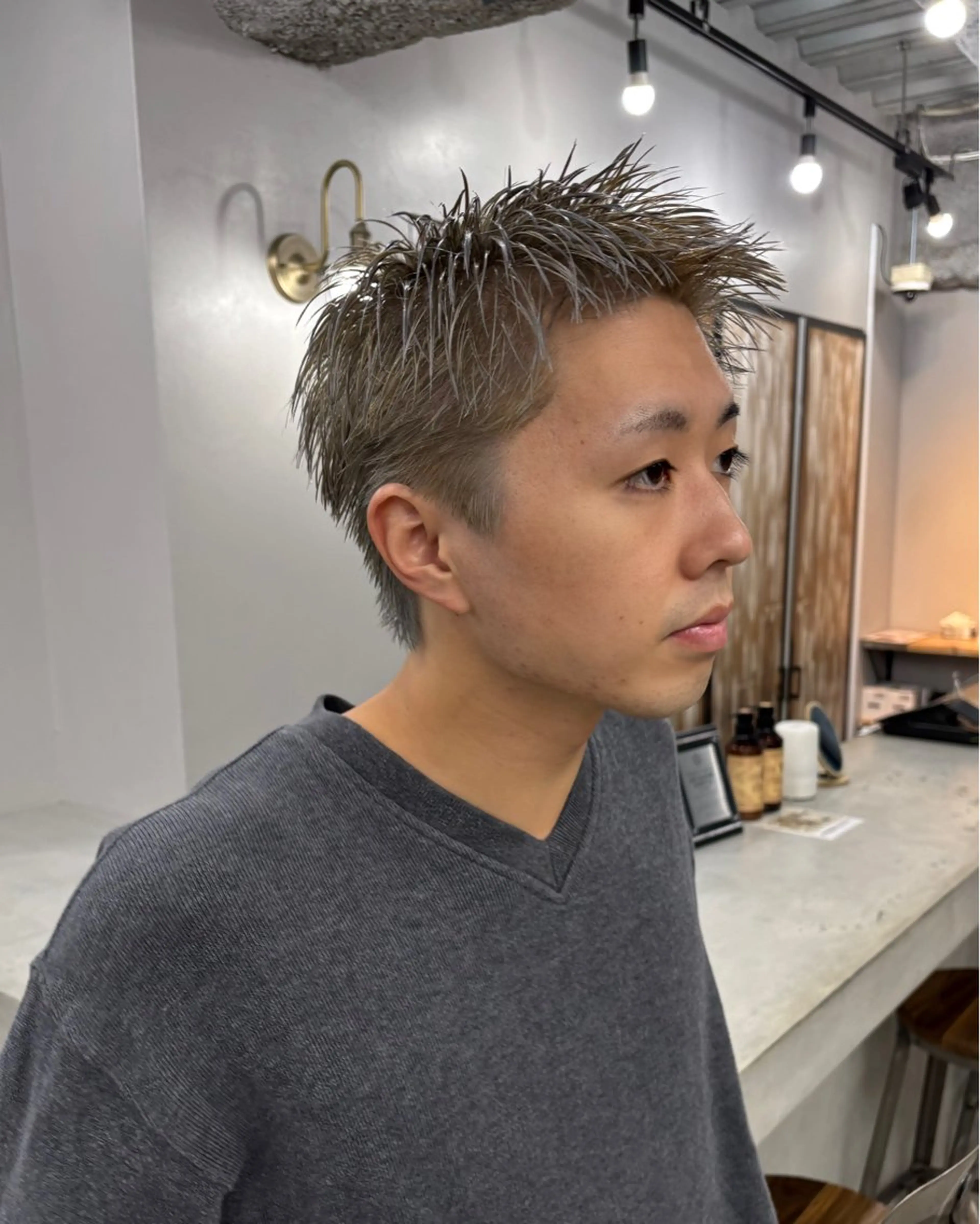 ショート カラー メンズ メンズハイトーン ハイトーンカラー カット ヘアカラー トリートメント 💈メンズ特化💈 テッペイのヘアスタイル