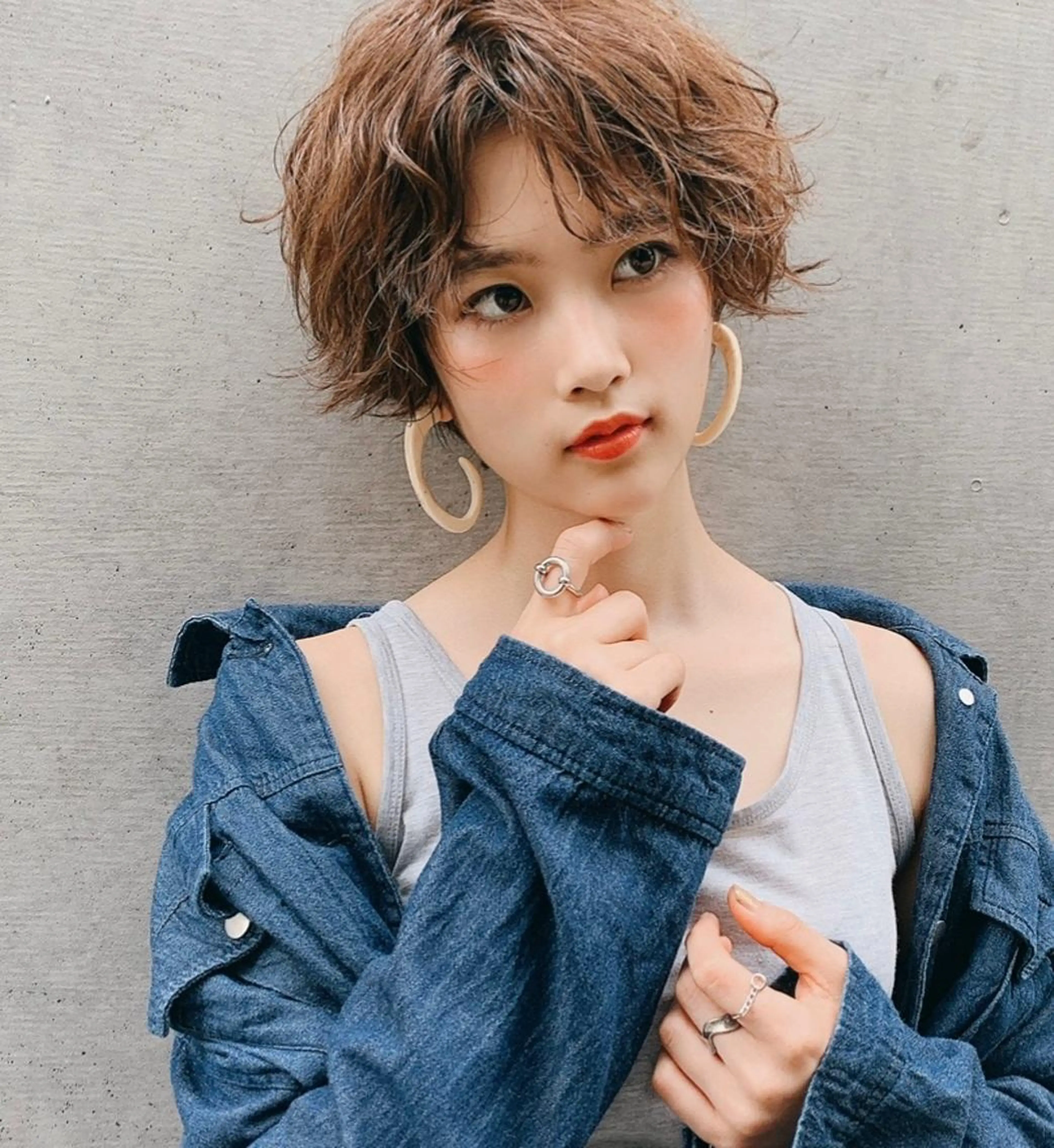 ショート カラー パーマ ヘアアレンジ 韓国ヘア/髪質改善 /Harunaのヘアスタイル