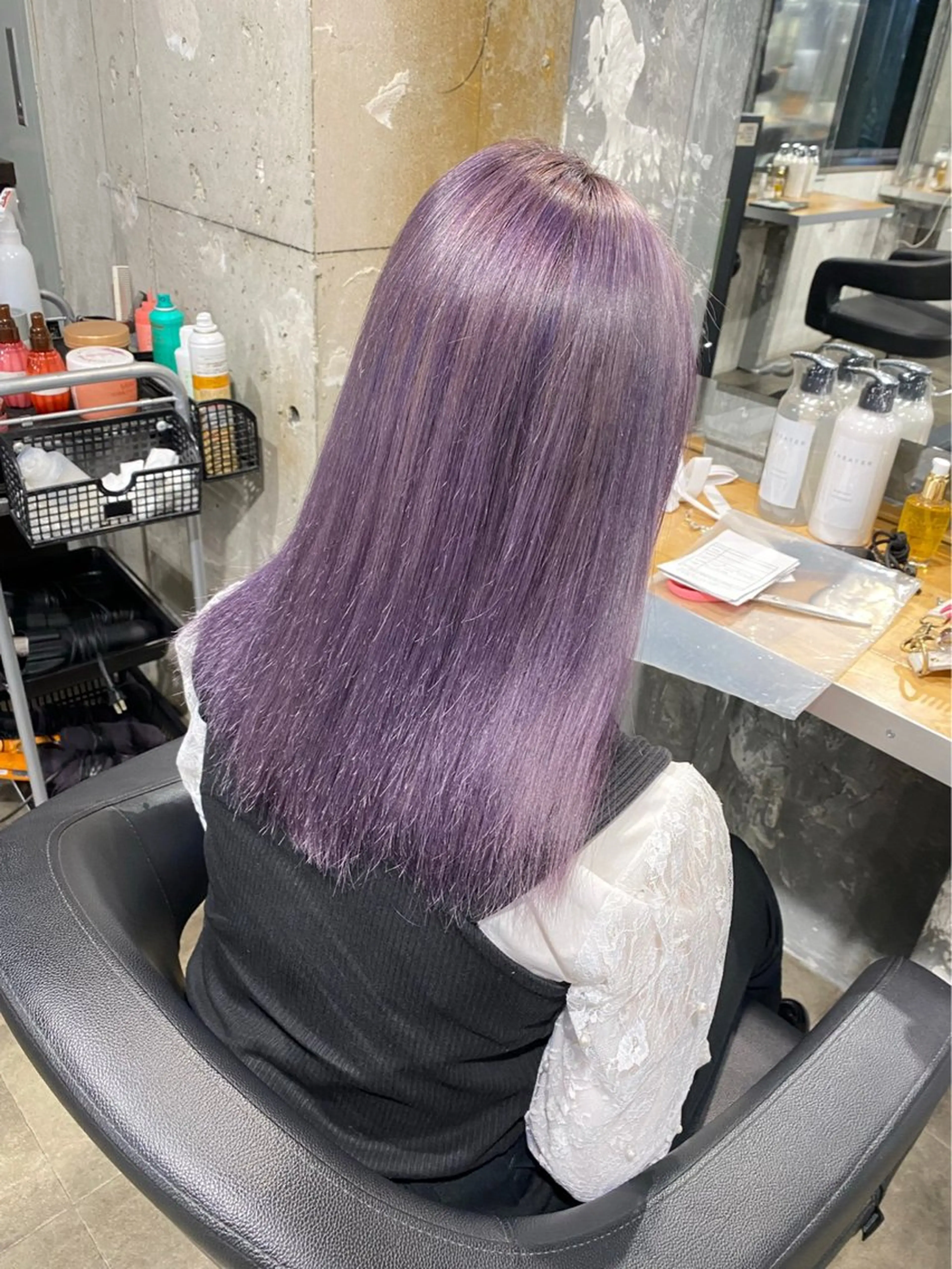 ロング カラー ラベンダーカラー ピンクカラー ピンクラベンダー ヘアカラー 💖トレンド夏 カラー💖FUTAのヘアスタイル