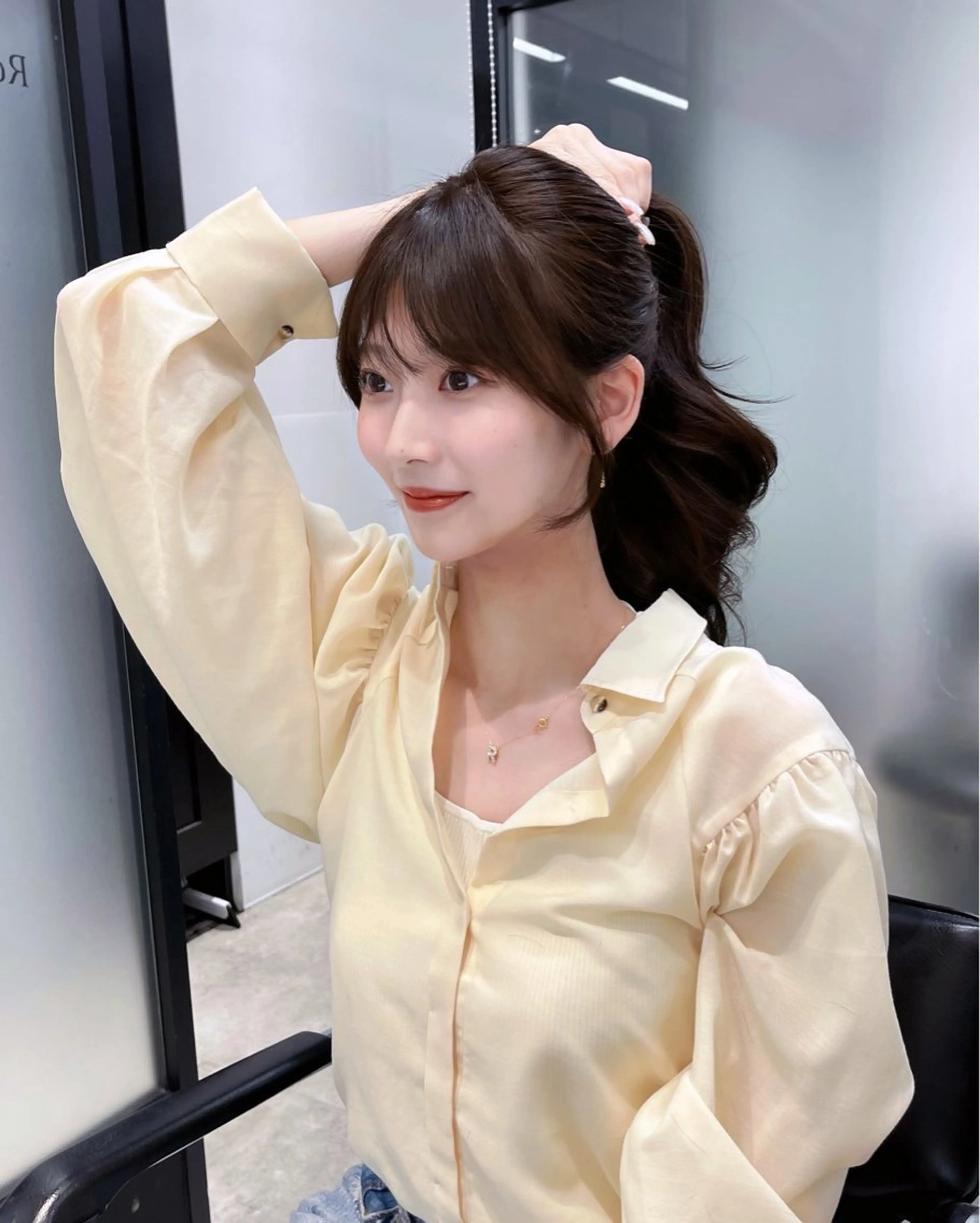 ヘアアレンジ カット ヘアカラー トリートメント 韓国レイヤーカット 髪質改善▫️水野有真のヘアスタイル