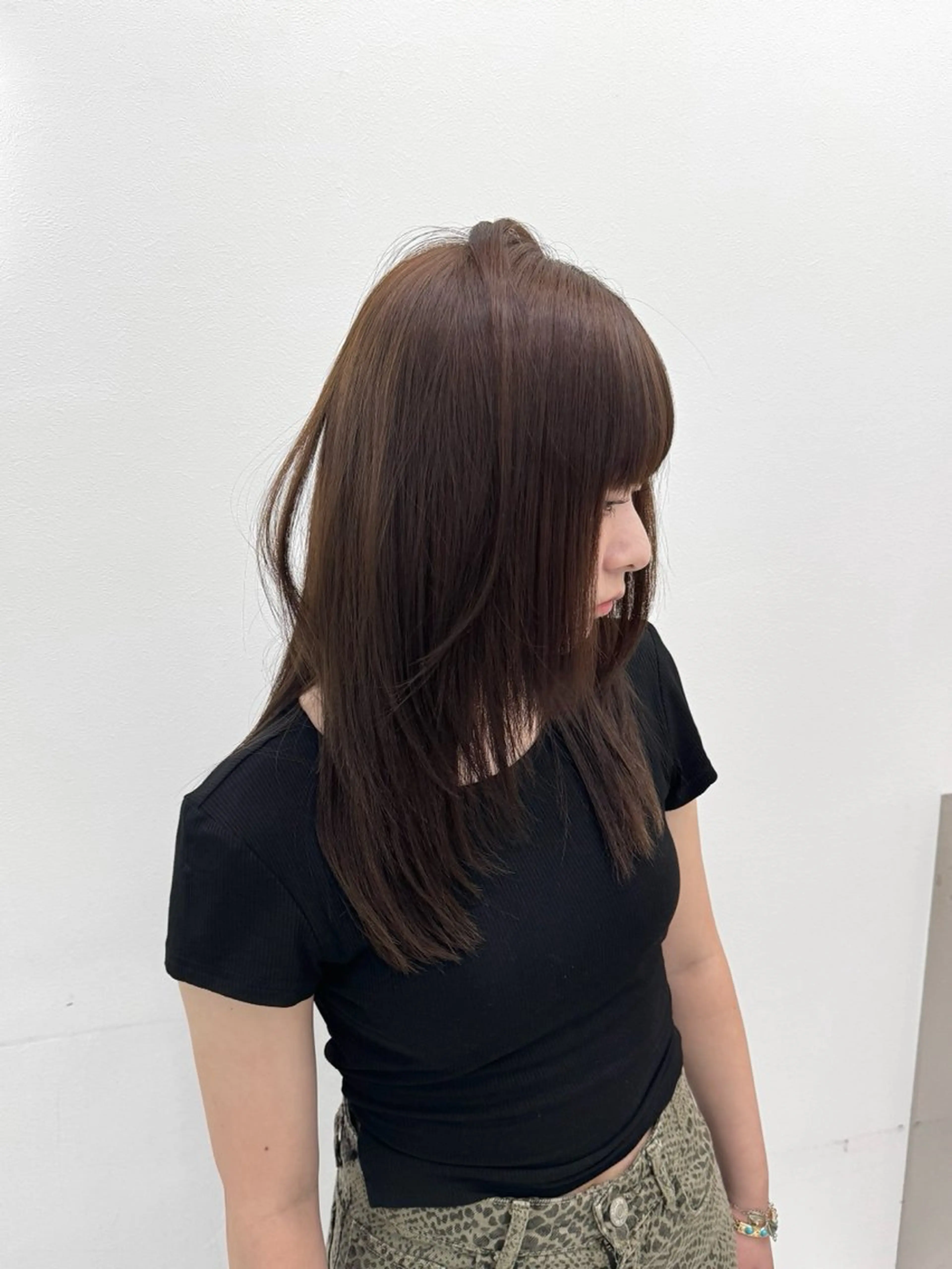 ミディアム ミディアムレイヤー レイヤーカット GO TODAY 原宿Verno店所属・韓国風レイヤー/顔周 り×透明感/きょうのヘアスタイル