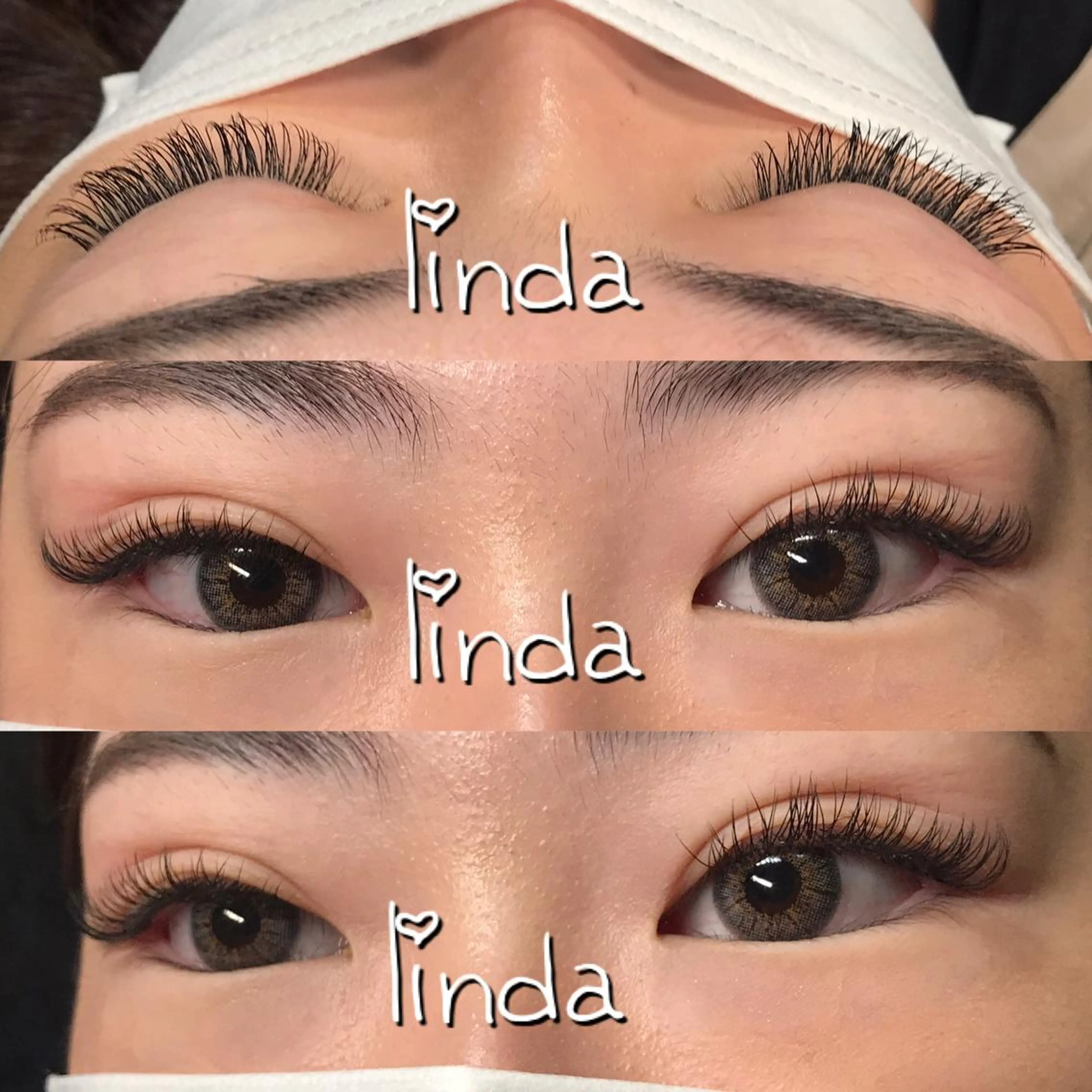 マツエク・マツパ 付け放題 フラットラッシュ linda lashesのマツエク・マツパデザイン