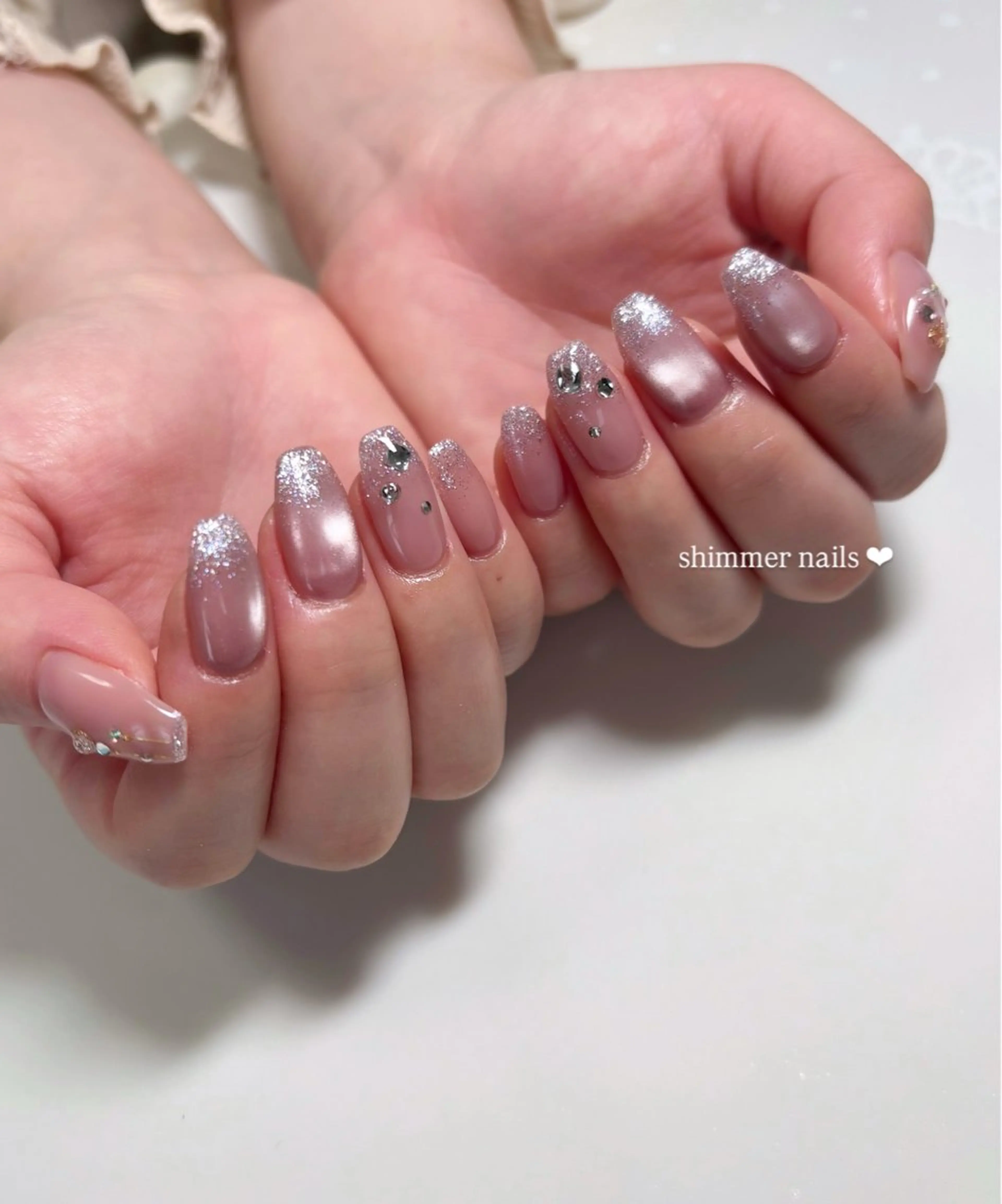 ネイル 冬ネイル クリスマス shimmer nailsのネイルデザイン
