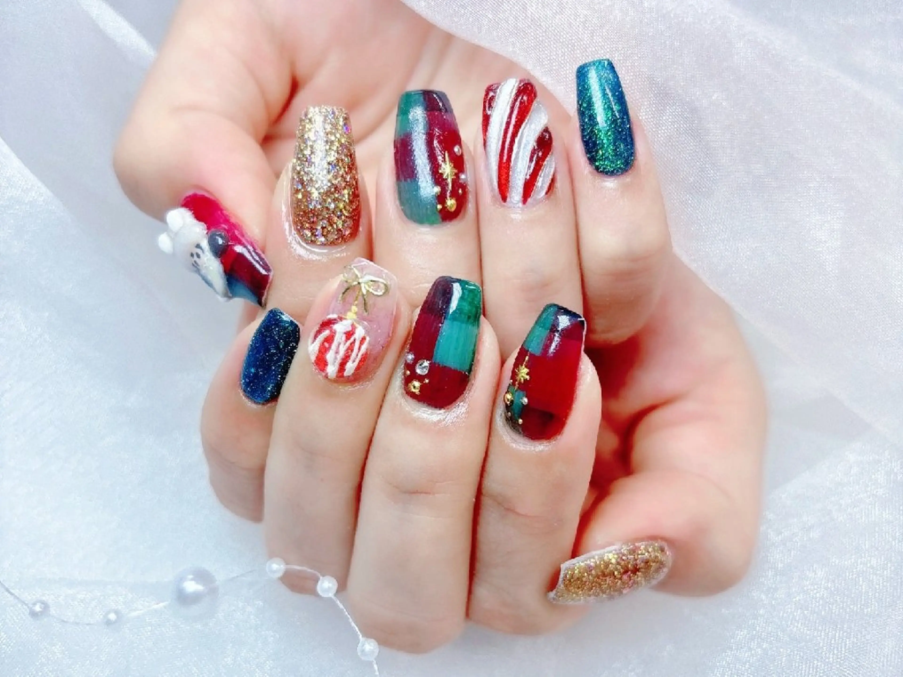 ネイル チークネイル 長さ出し フラッシュネイル フレンチネイル ジェルネイル Chouette Nailのネイルデザイン