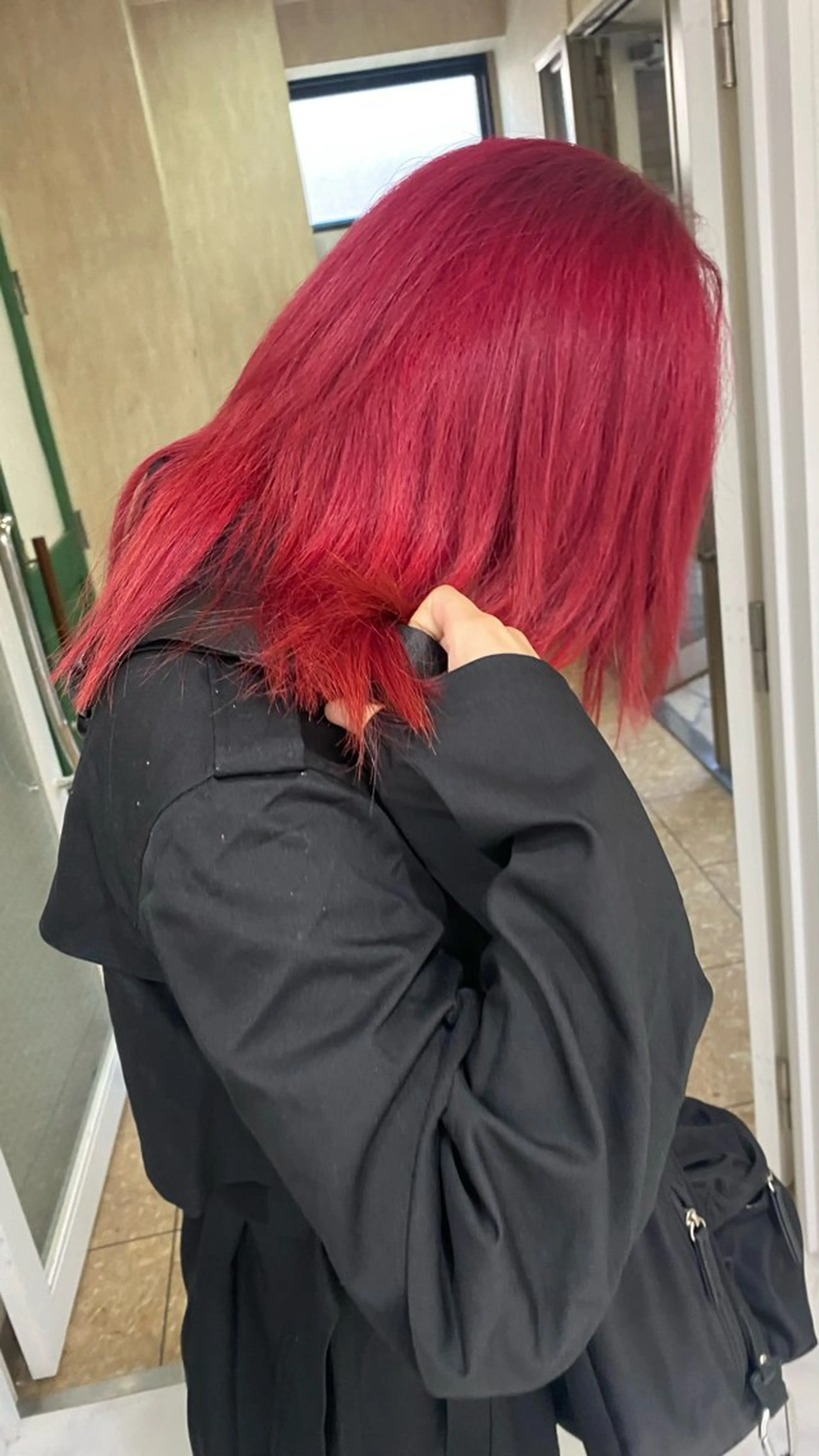 セミロング カラー ヘアカラー RURI韓国ボブ 🇰🇷タッセルボブのヘアスタイル