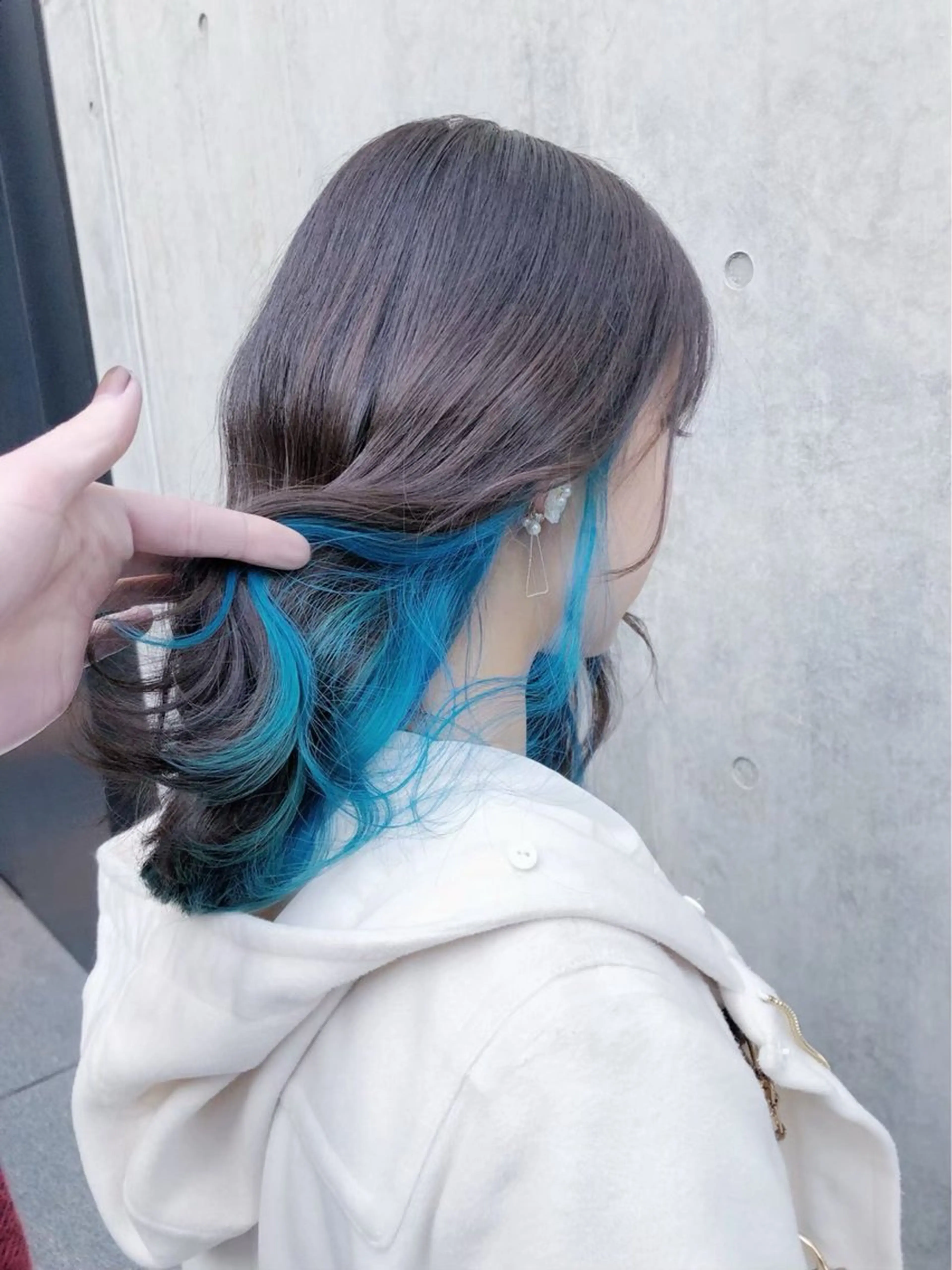 ミディアム カラー アッシュ バレイヤージュ ミストバング ブリーチ ブロンド ヘアカラー hayato🌟 /モデル大募集中🩵のヘアスタイル