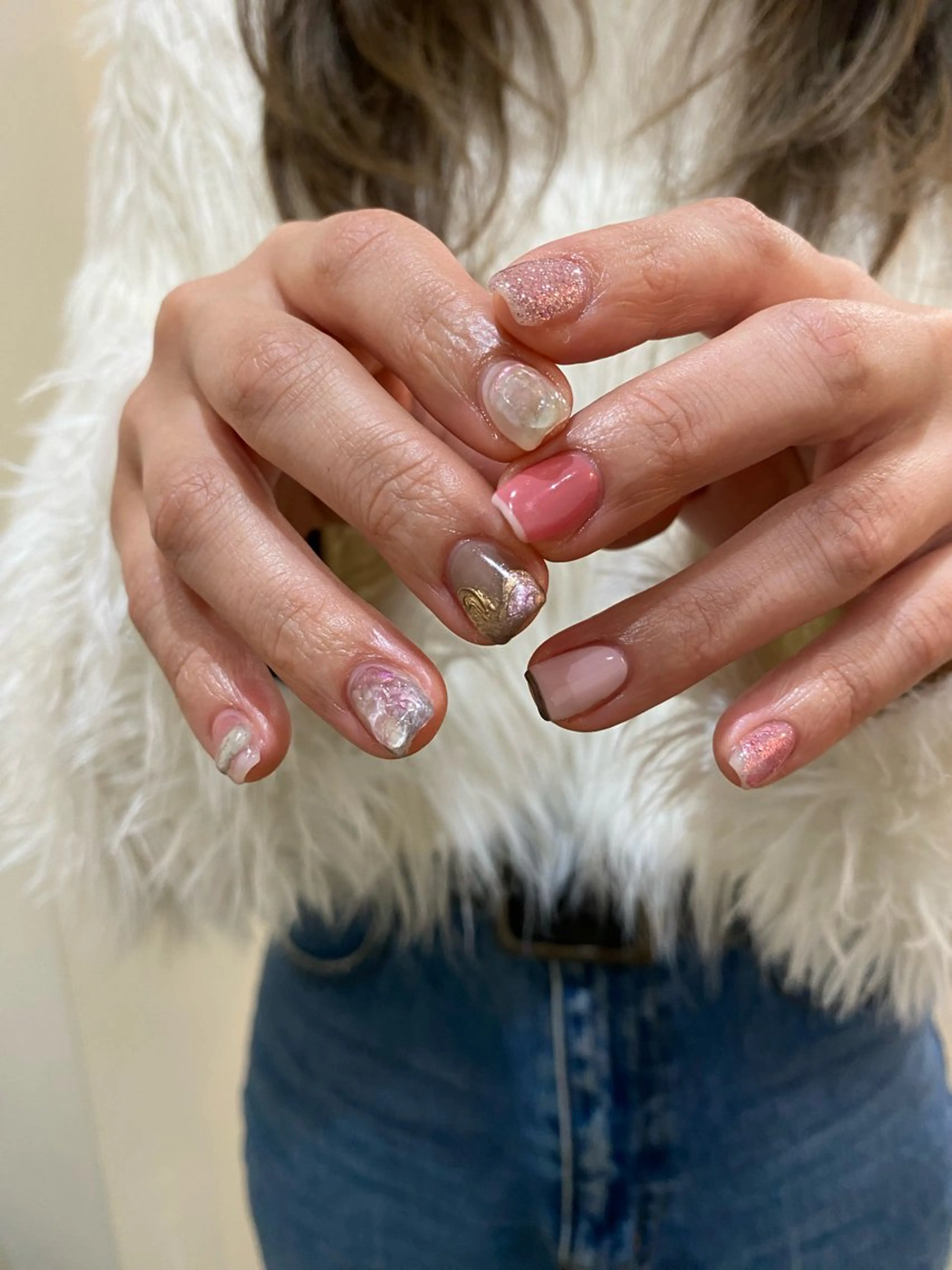 ネイル ピンク nable.所属・望月 実莉のネイルデザイン