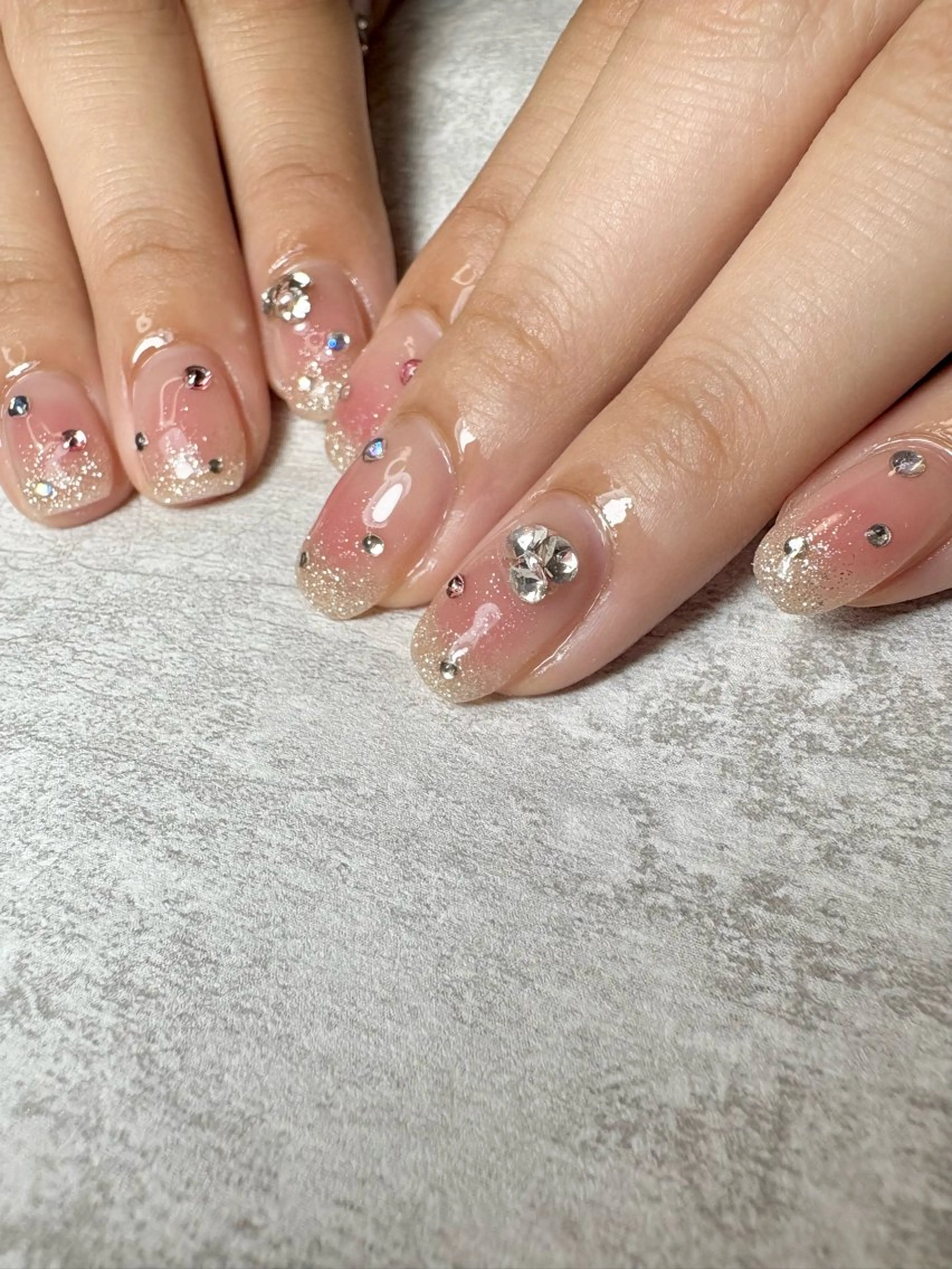 ネイル アートネイル チークネイル 持ち込み ストーンネイル BEAUTY GARDEN 【nail salon unseul】所属・nana .のネイルデザイン