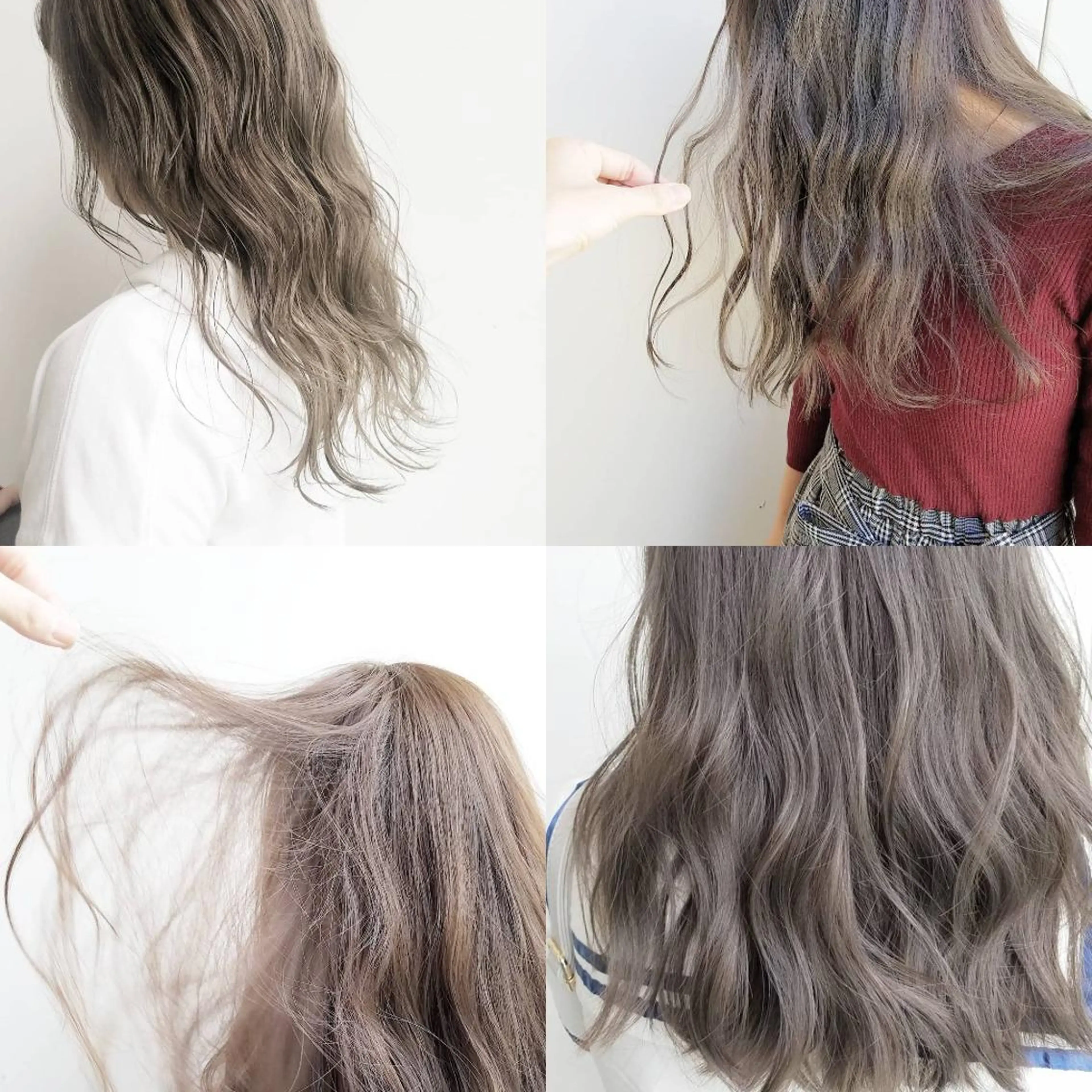 ミディアム カラー アッシュ アッシュグレー アッシュグレージュ ベージュカラー 透明感カラー iplus✴ まつげ、眉毛、耳つぼのマツエク・マツパデザイン