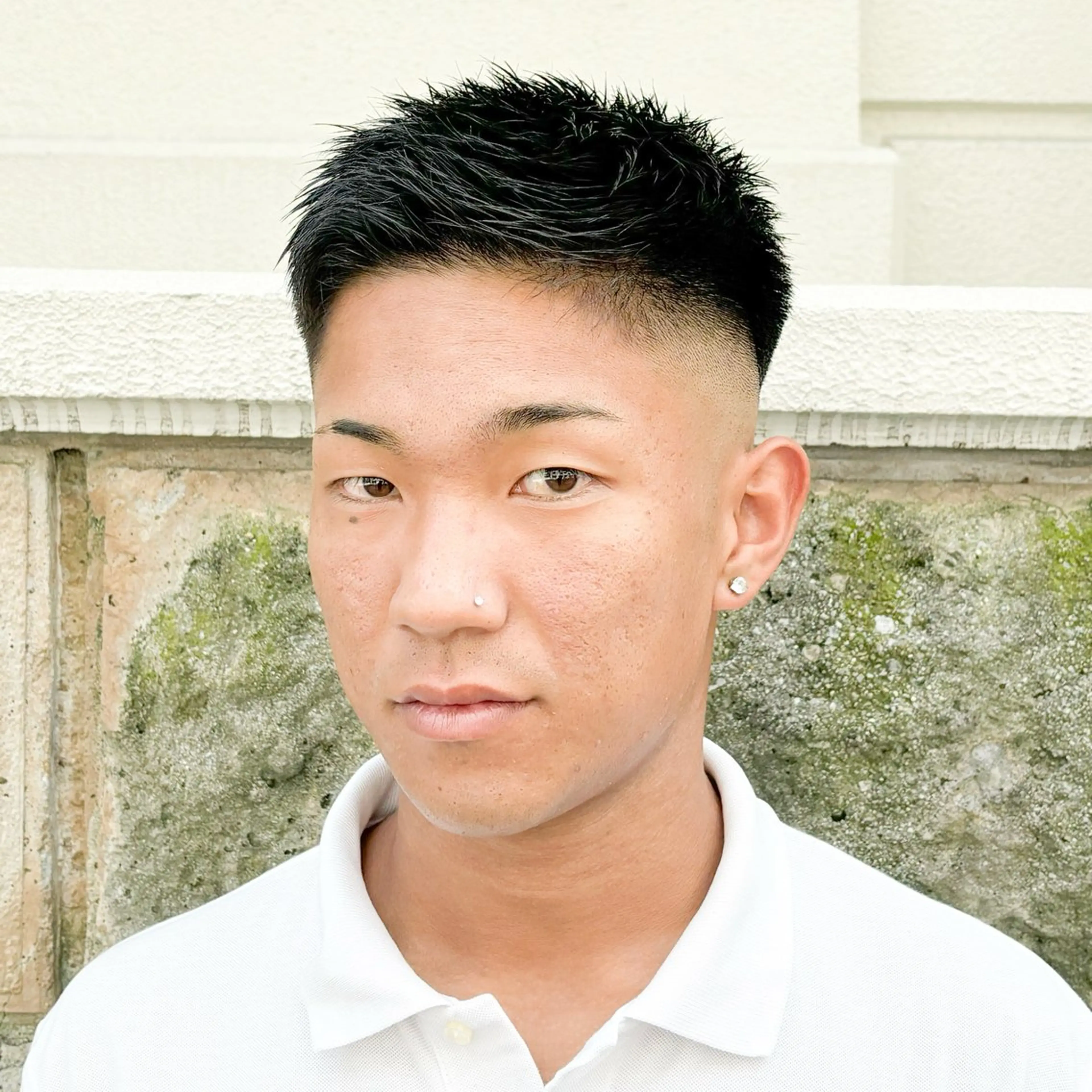 ショート メンズ アップバング カット DAD　BARBERSHOP所属・三宮メンズカット ヨシイッキのヘアスタイル