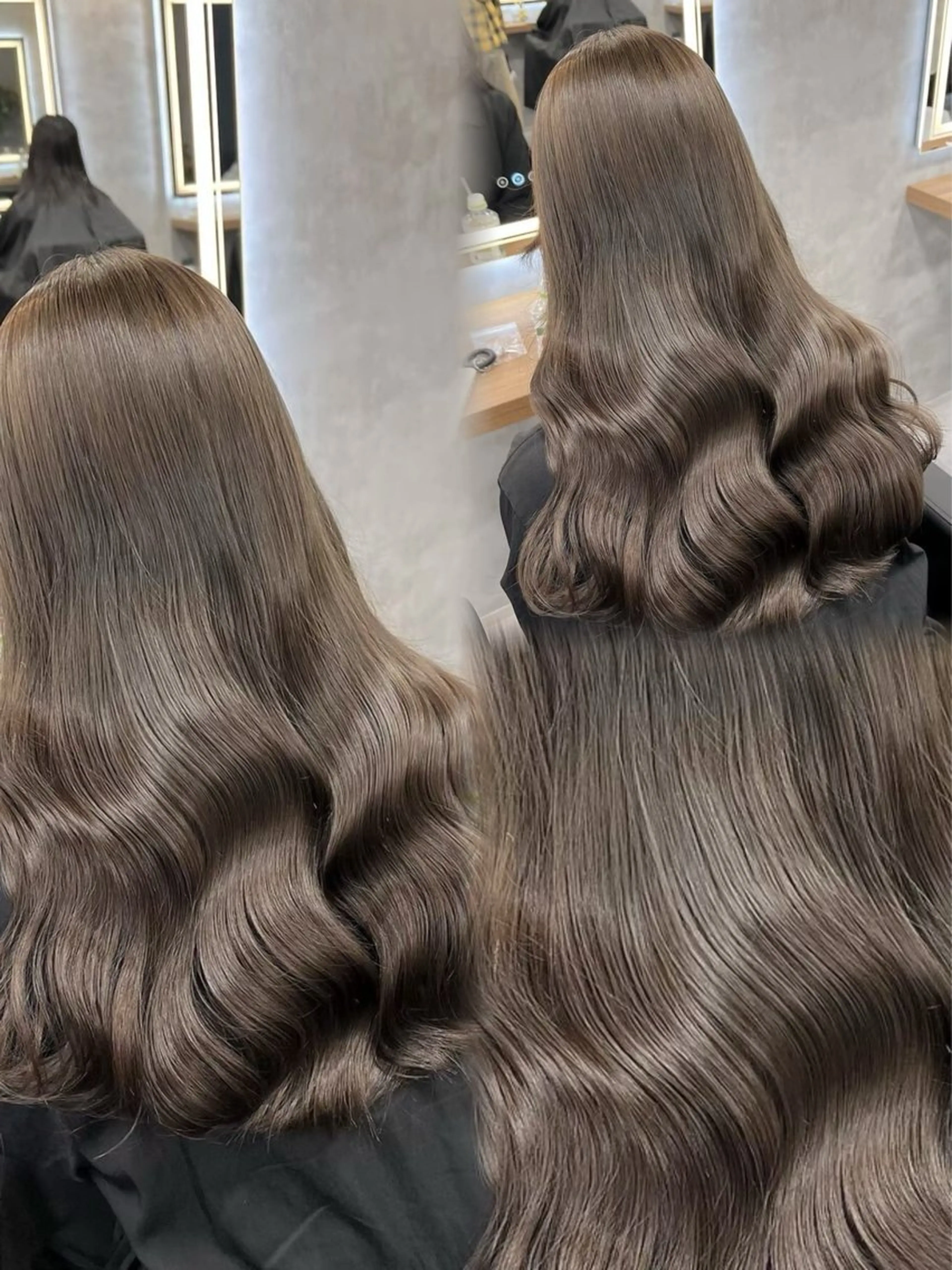 ロング カラー ヘアアレンジ ヘアカラー トリートメント ヘアセット 🩵透明感カラー HIYO🩵のヘアスタイル