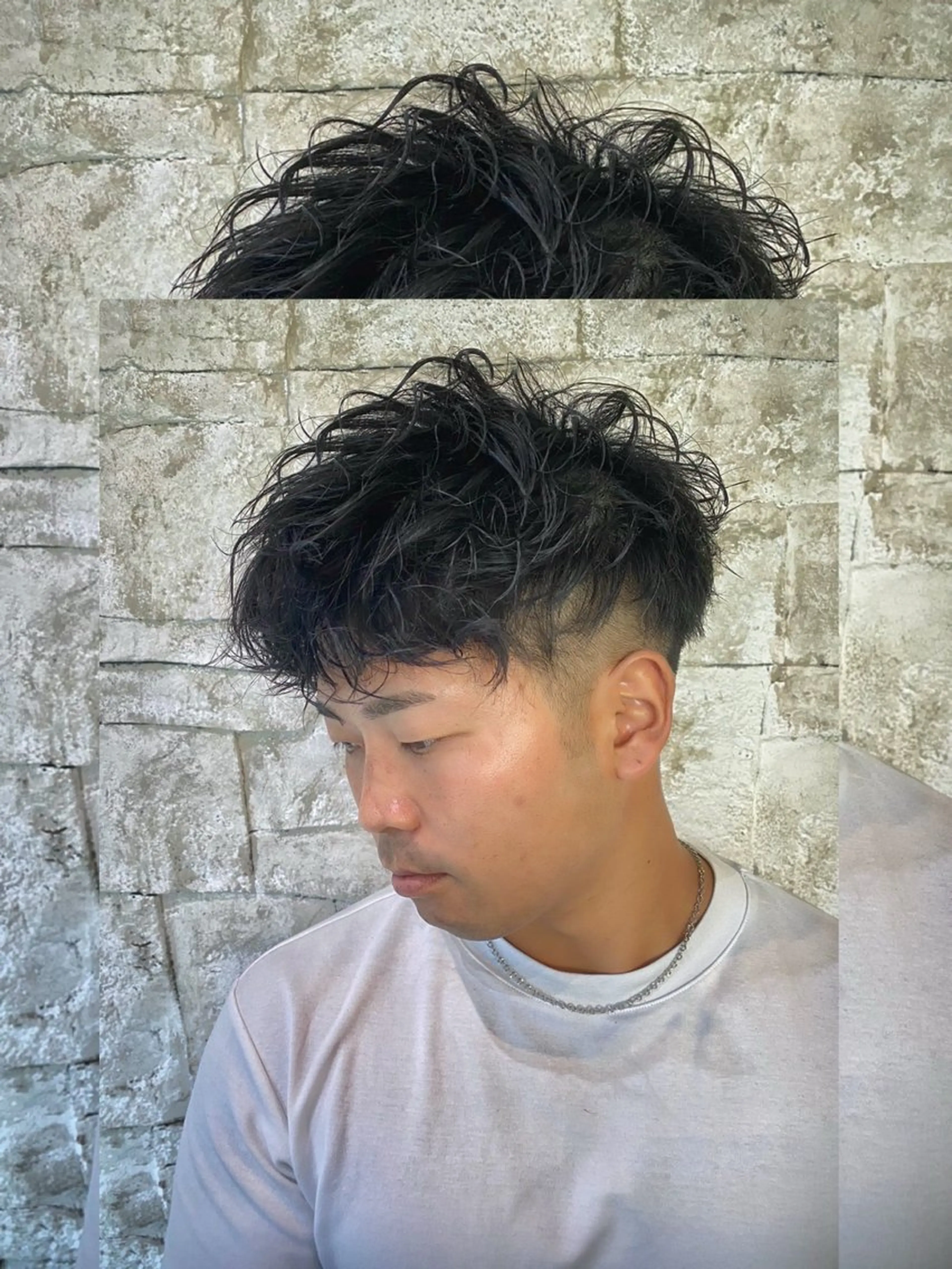 メンズ カット パーマ メンズカット/ ワンカラー　中野拓侍のヘアスタイル
