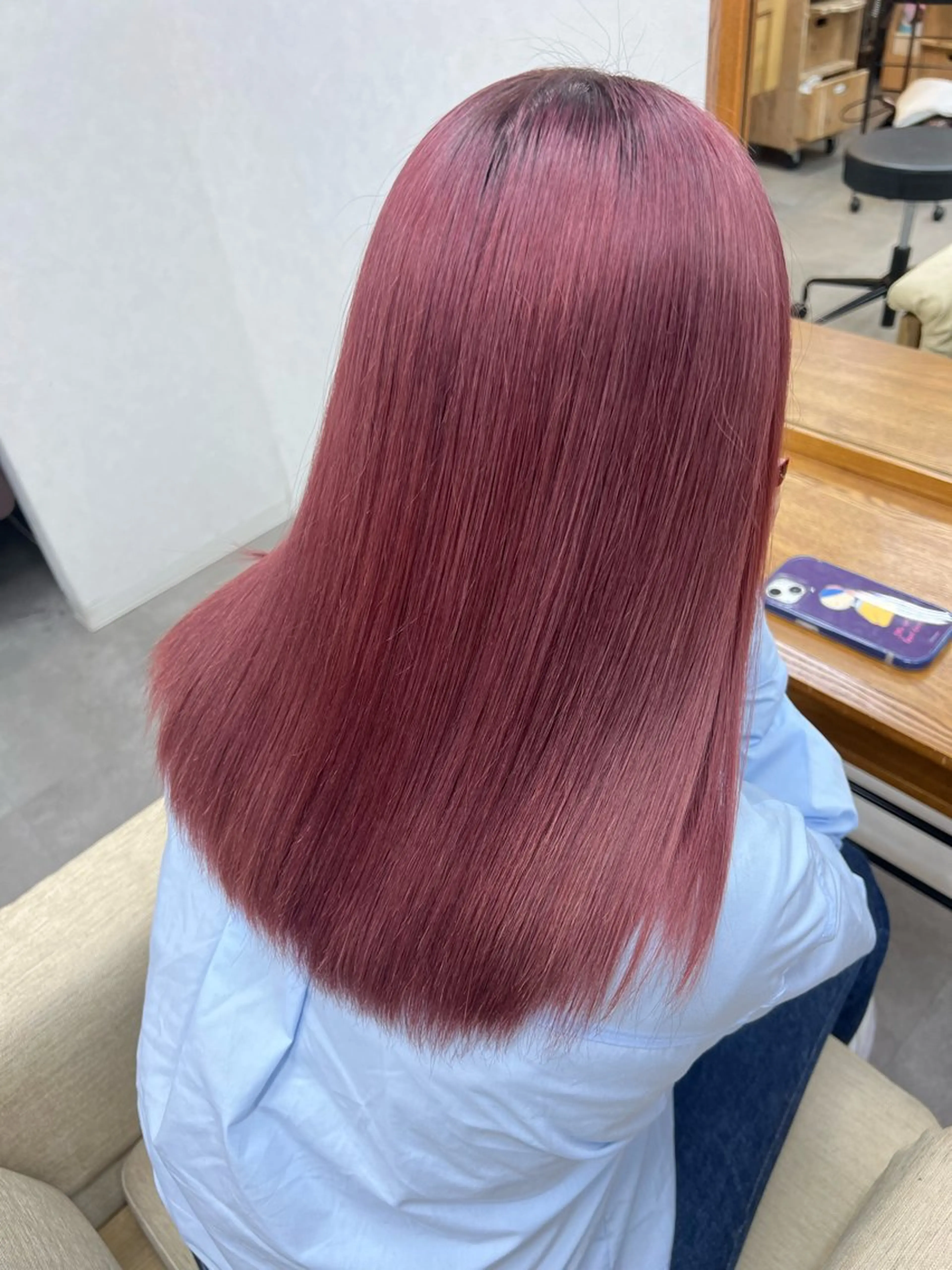 セミロング ヘアカラー ブリーチカラー HAZUKI🦖のヘアスタイル