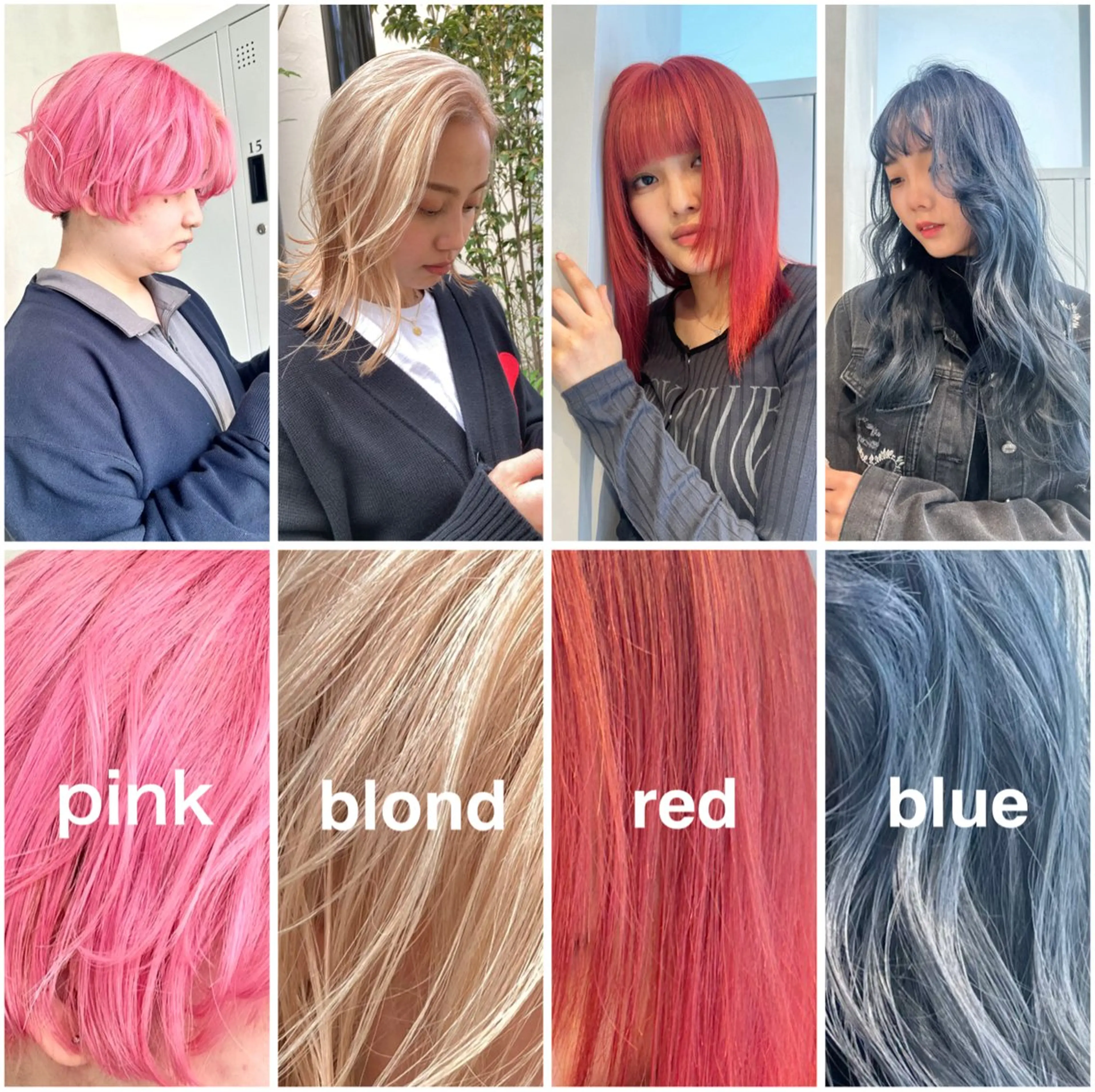 ミディアム カラー ブリーチ ブロンド ブルーカラー ケアブリーチ ダブルカラー 似合わせ小顔ショート /akane🐰♥️のヘアスタイル
