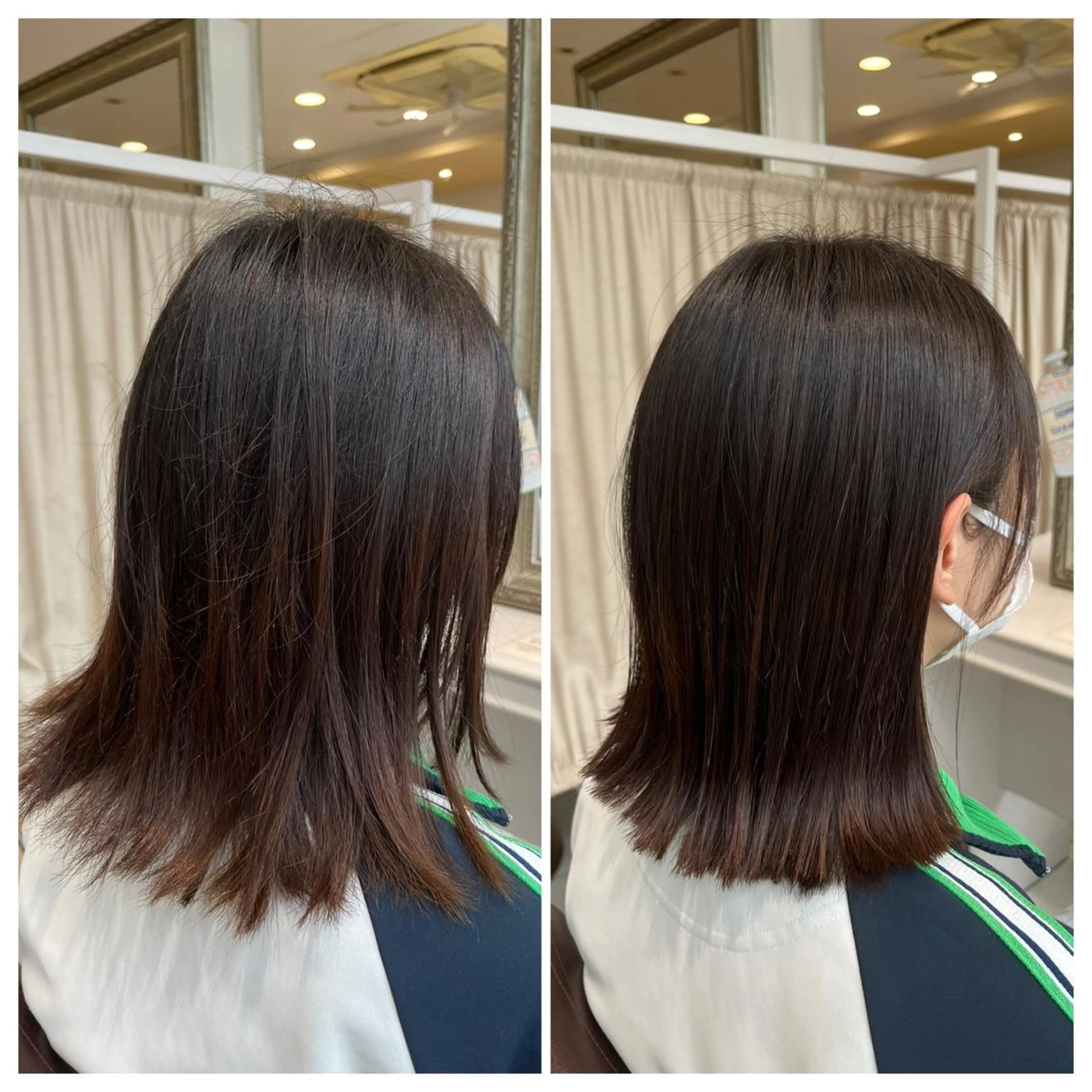 ミディアム カット 縮毛矯正 佐々木 拓海のヘアスタイル