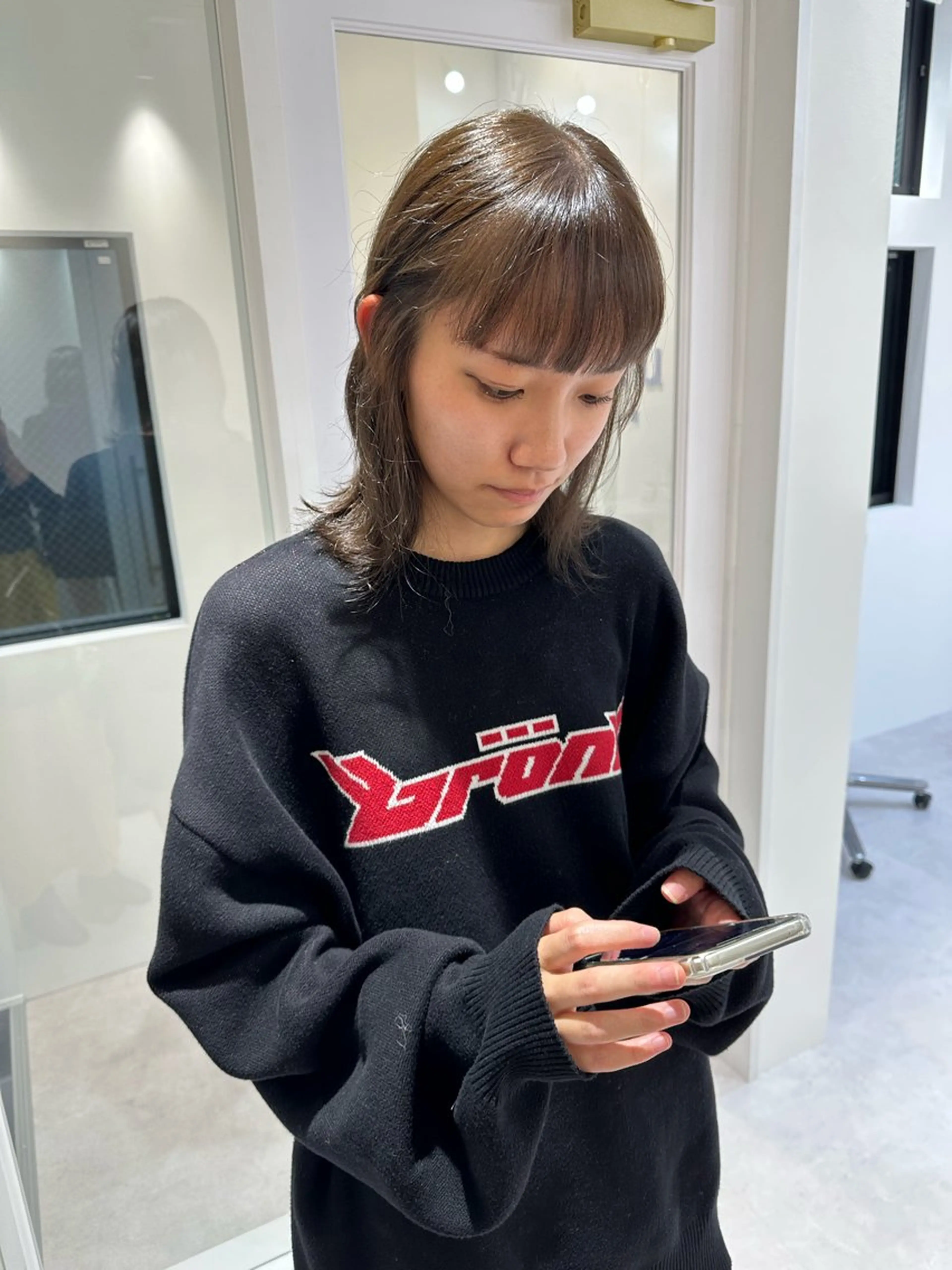 ミディアム カラー お洒落パーマ/ 艶カラー/michiのヘアスタイル