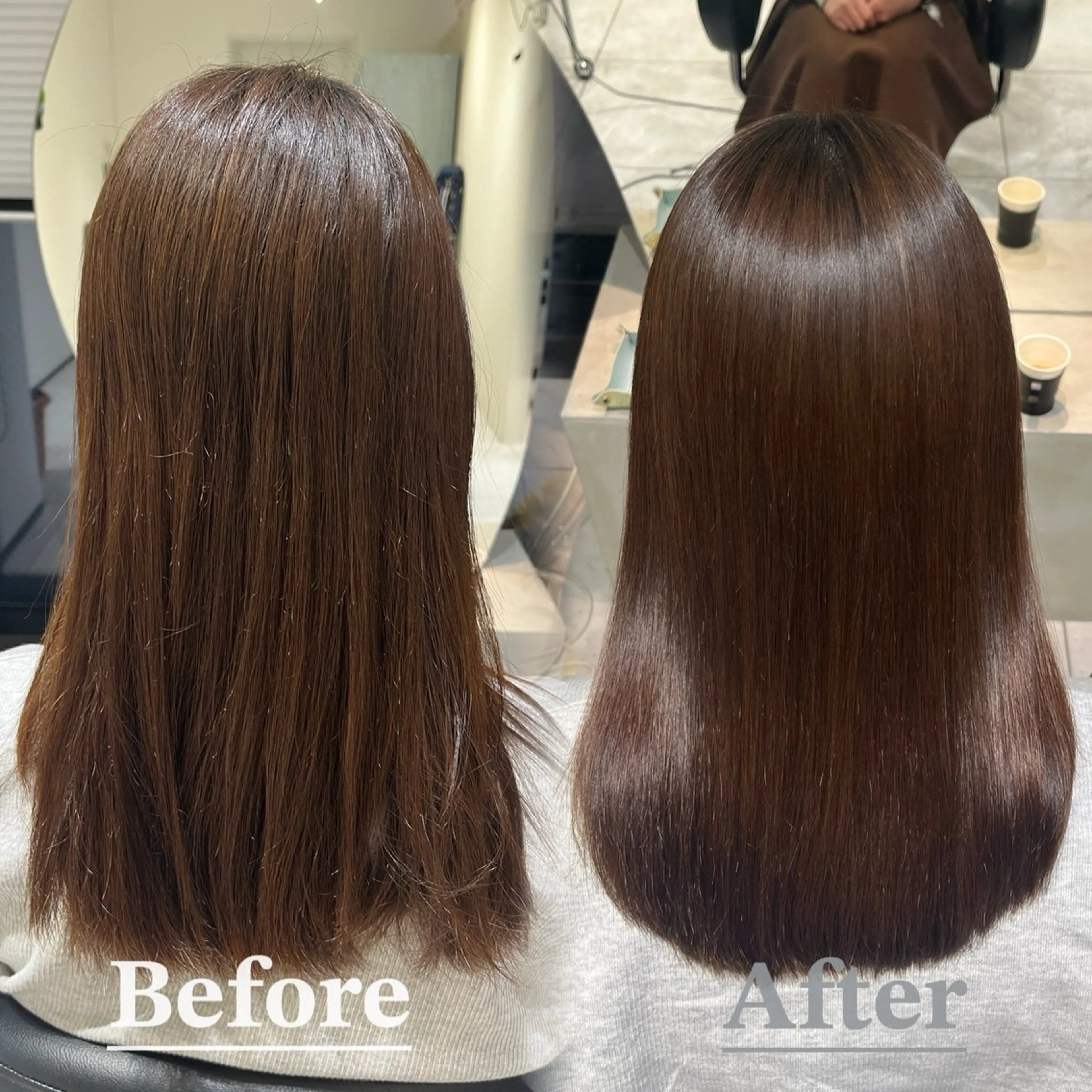 ミディアム パーマ 縮毛矯正 トリートメント 🫧美髪縮毛矯正🫧 Haruのヘアスタイル