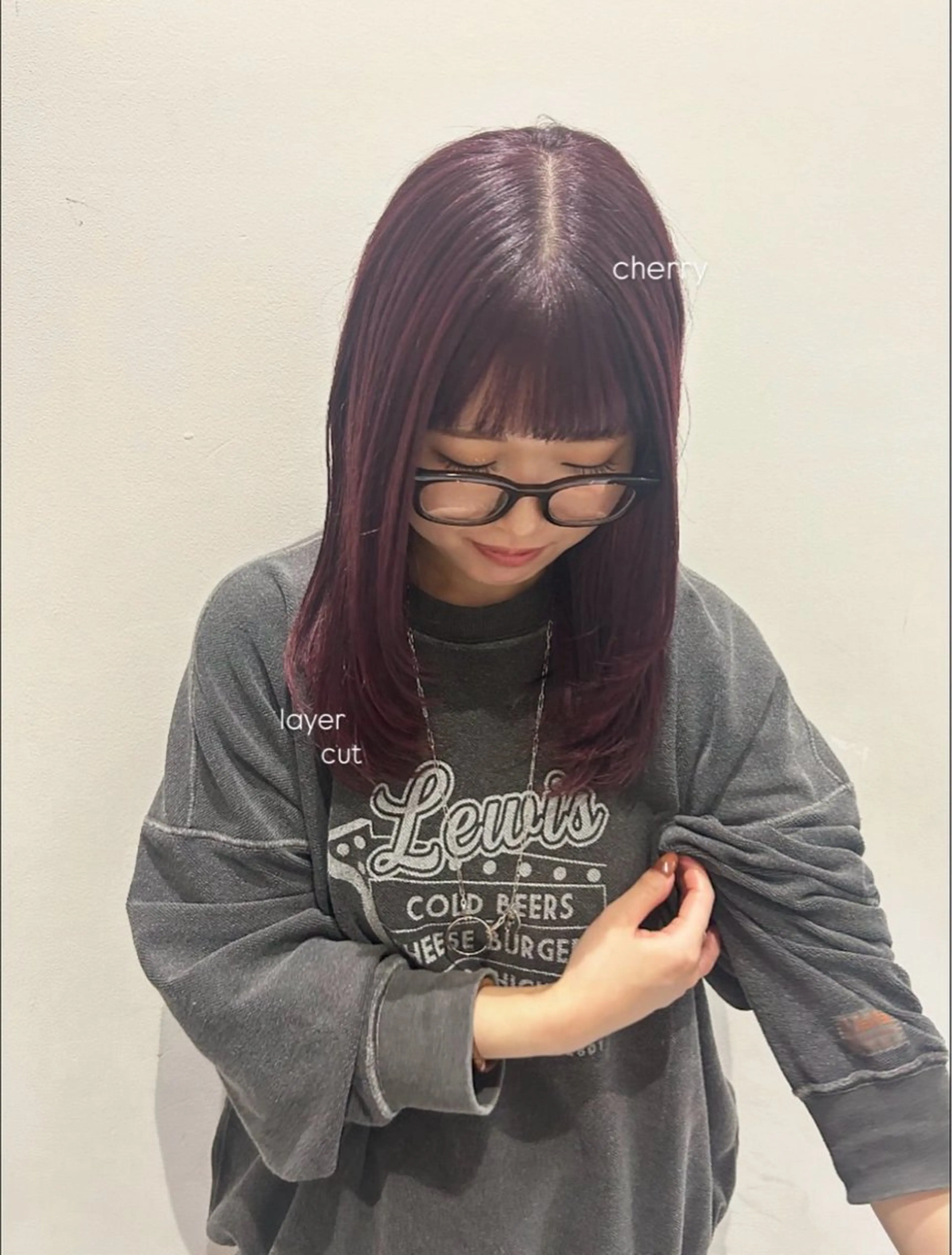 セミロング ヘアカラー hana _のヘアスタイル