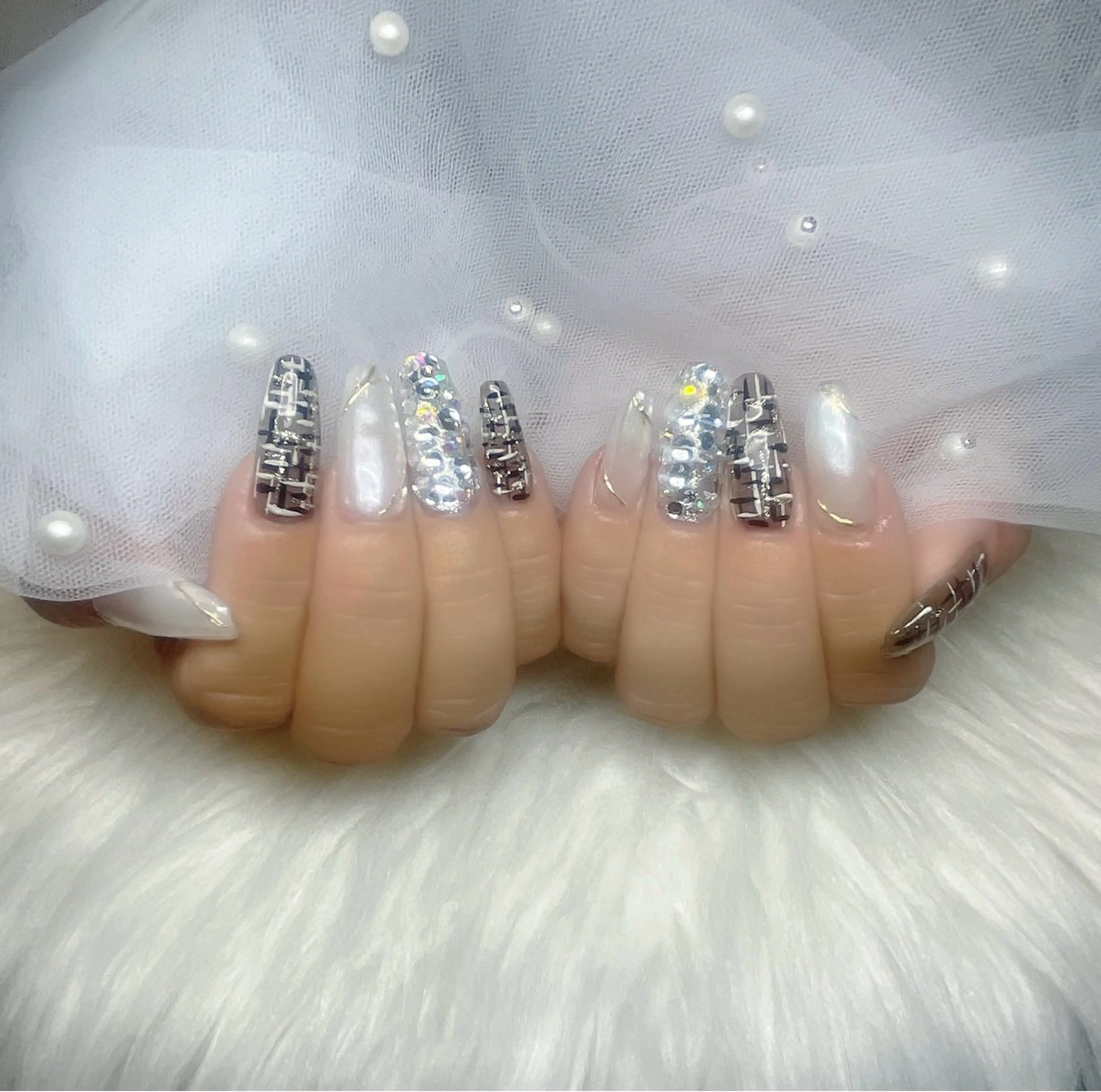 オフ【無】ハンドネイル 持ち込みアート4本までの写真