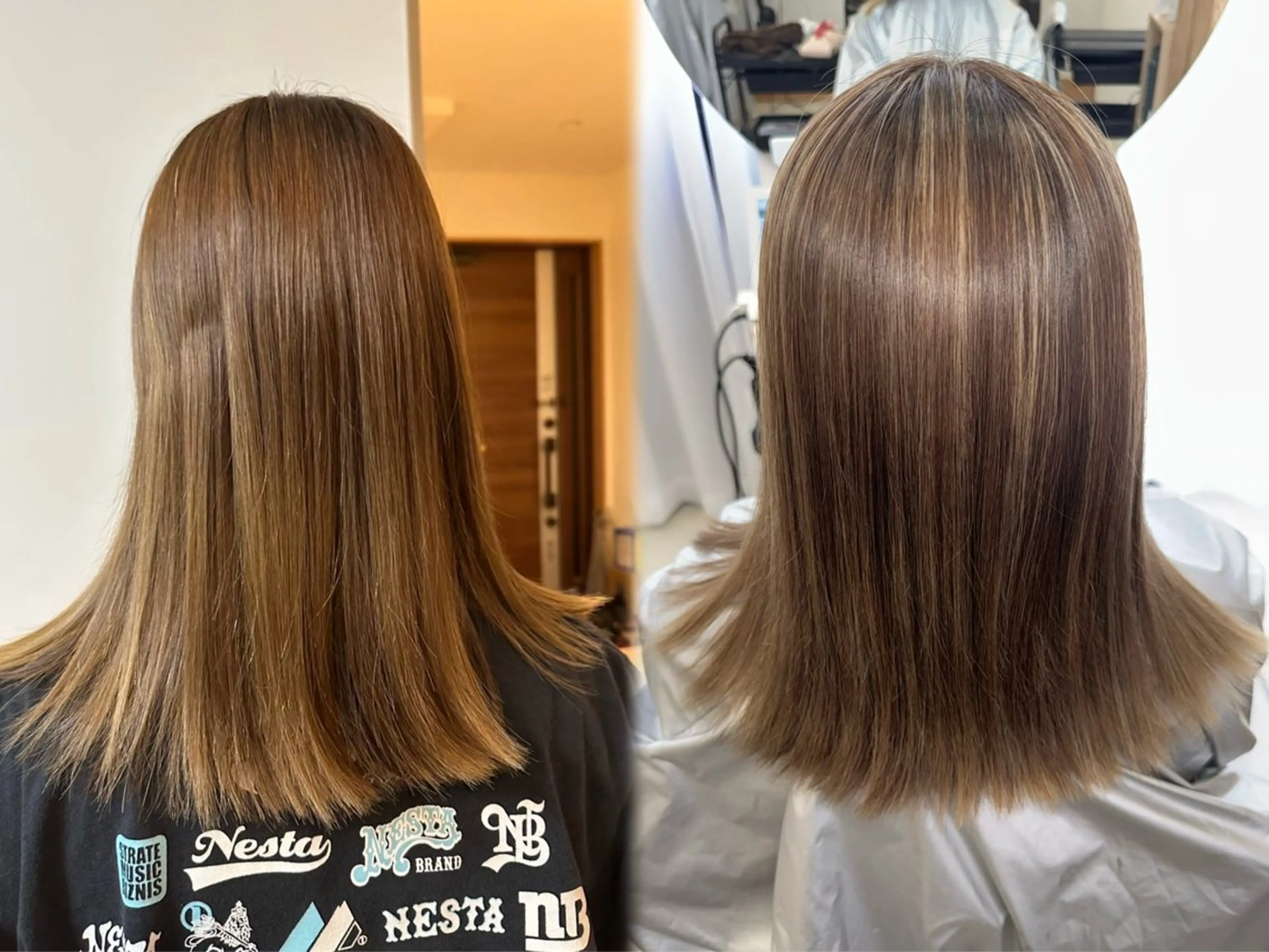 ミディアム ハイライト lapereau ayanaのヘアスタイル