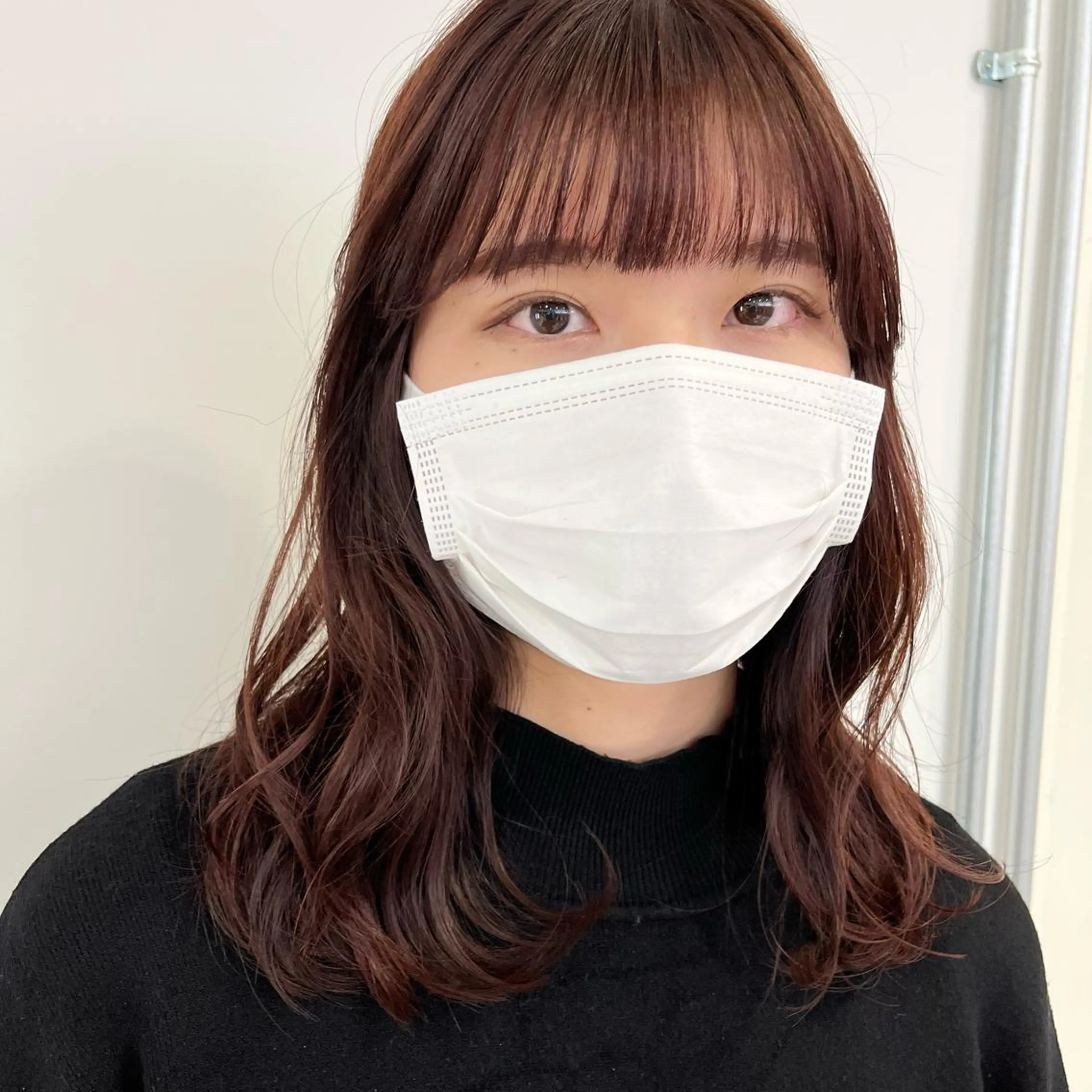 ミディアム カラー ボルドーカラー ブラウンカラー SOYON 🤍CHIZU🤍.のヘアスタイル