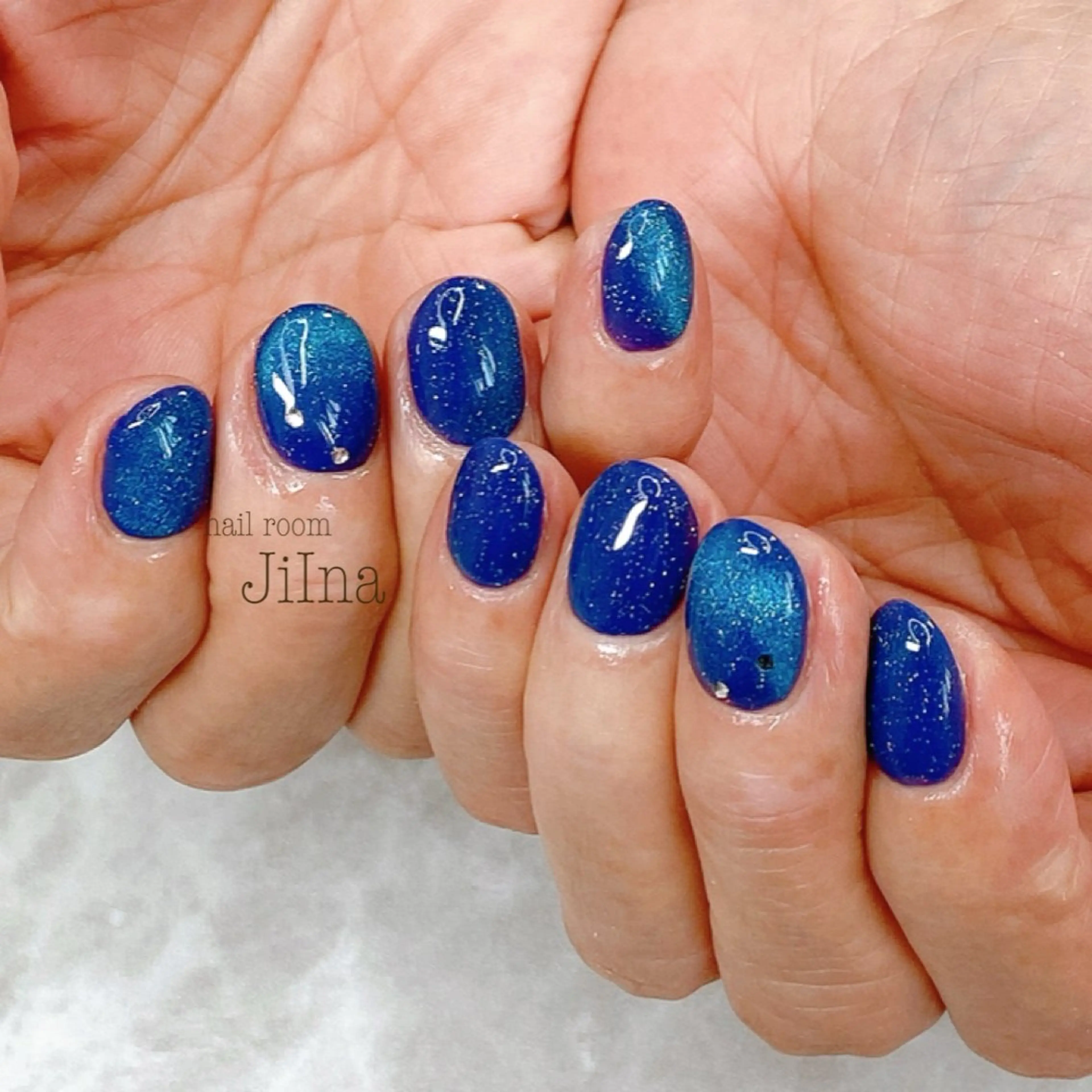 ネイル マグネットネイル ストーンネイル nail room JiInaのネイルデザイン