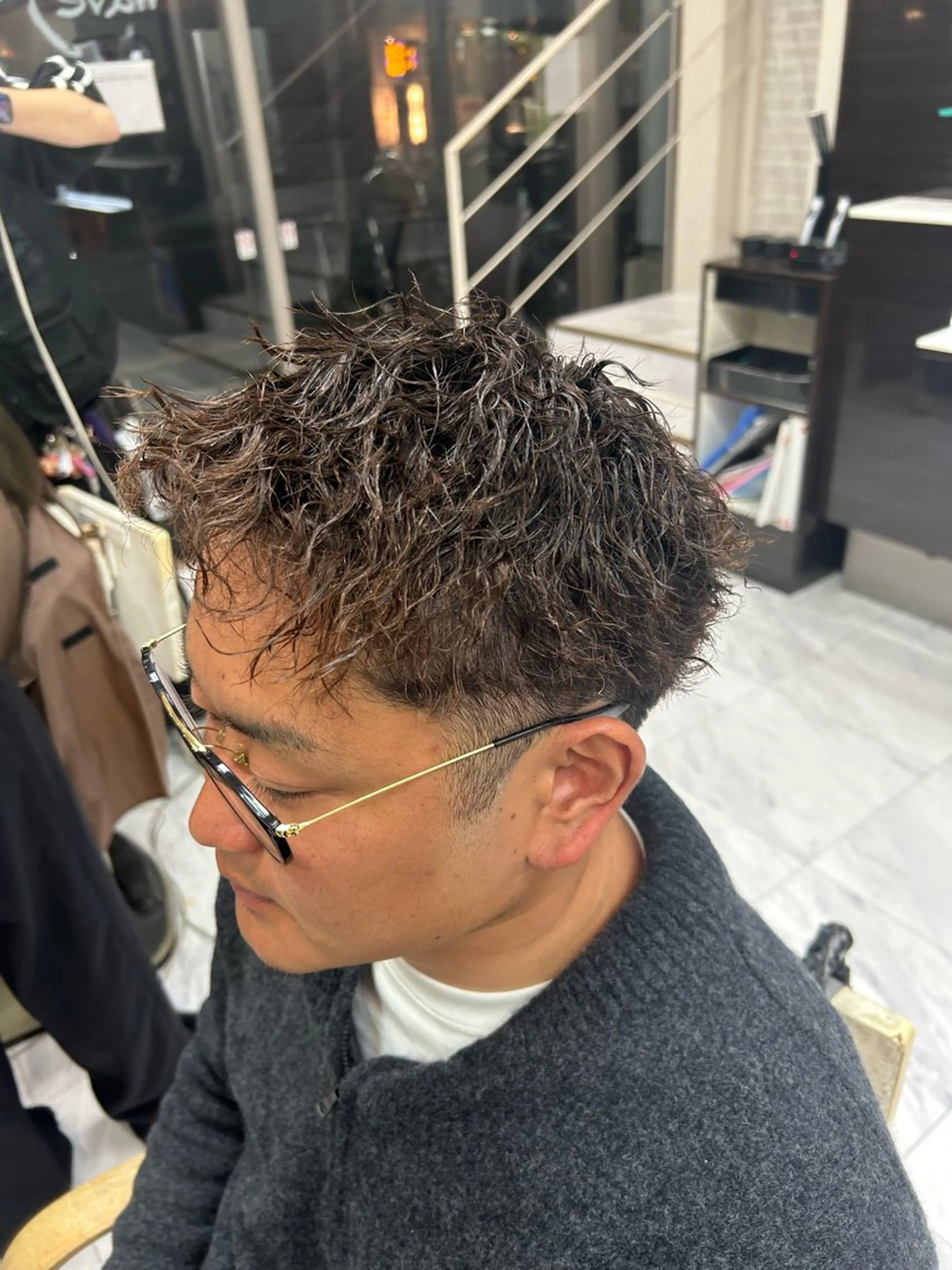ショート パーマ メンズ メンズパーマ メンズツイストパーマ ツイストパーマ メンズパーマ 💈後閑和真💈のヘアスタイル