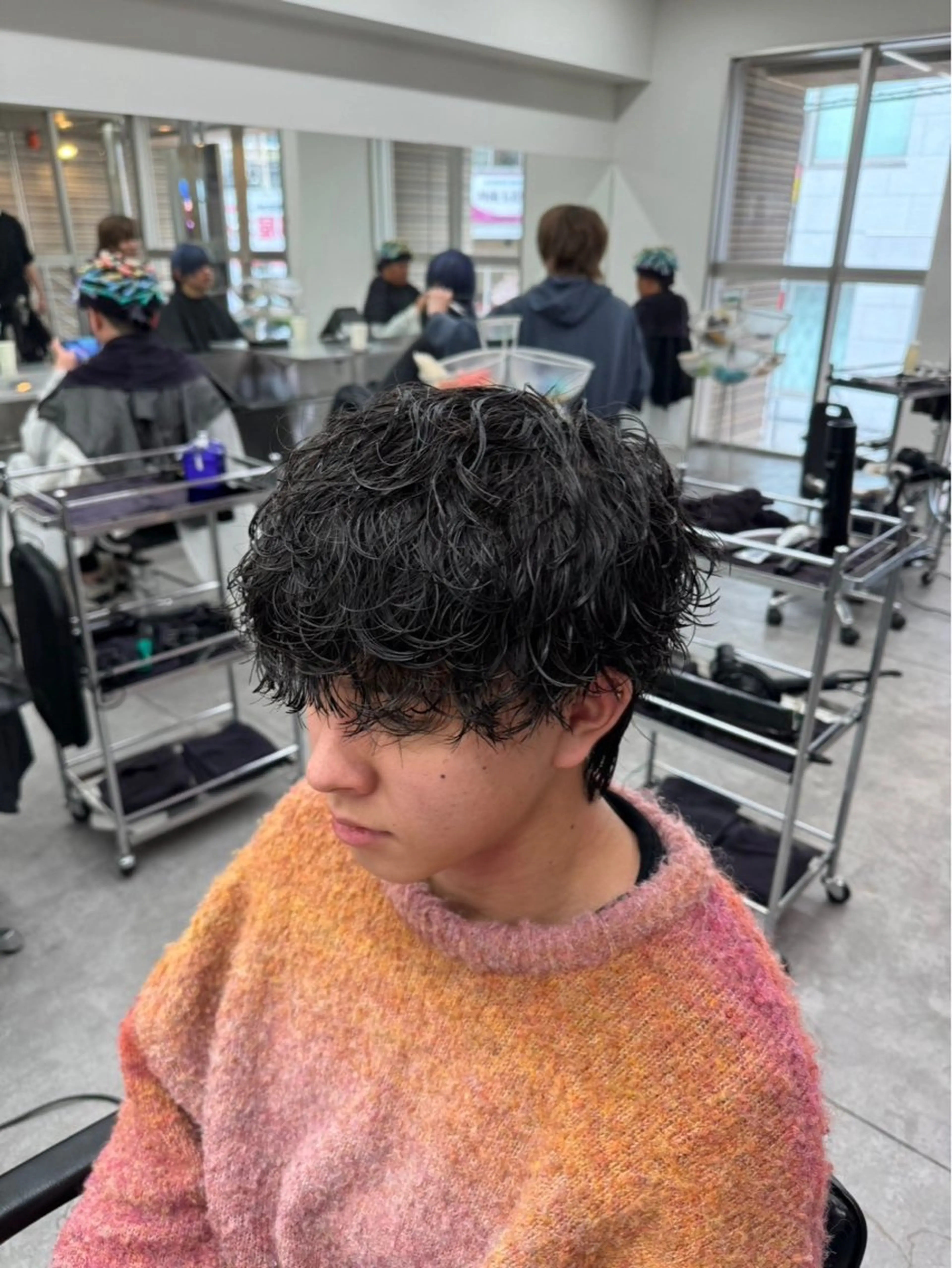 ショート パーマ メンズ カット パーマ ヘアセット メンズ/パーマ特化/ 町田/naokiのヘアスタイル