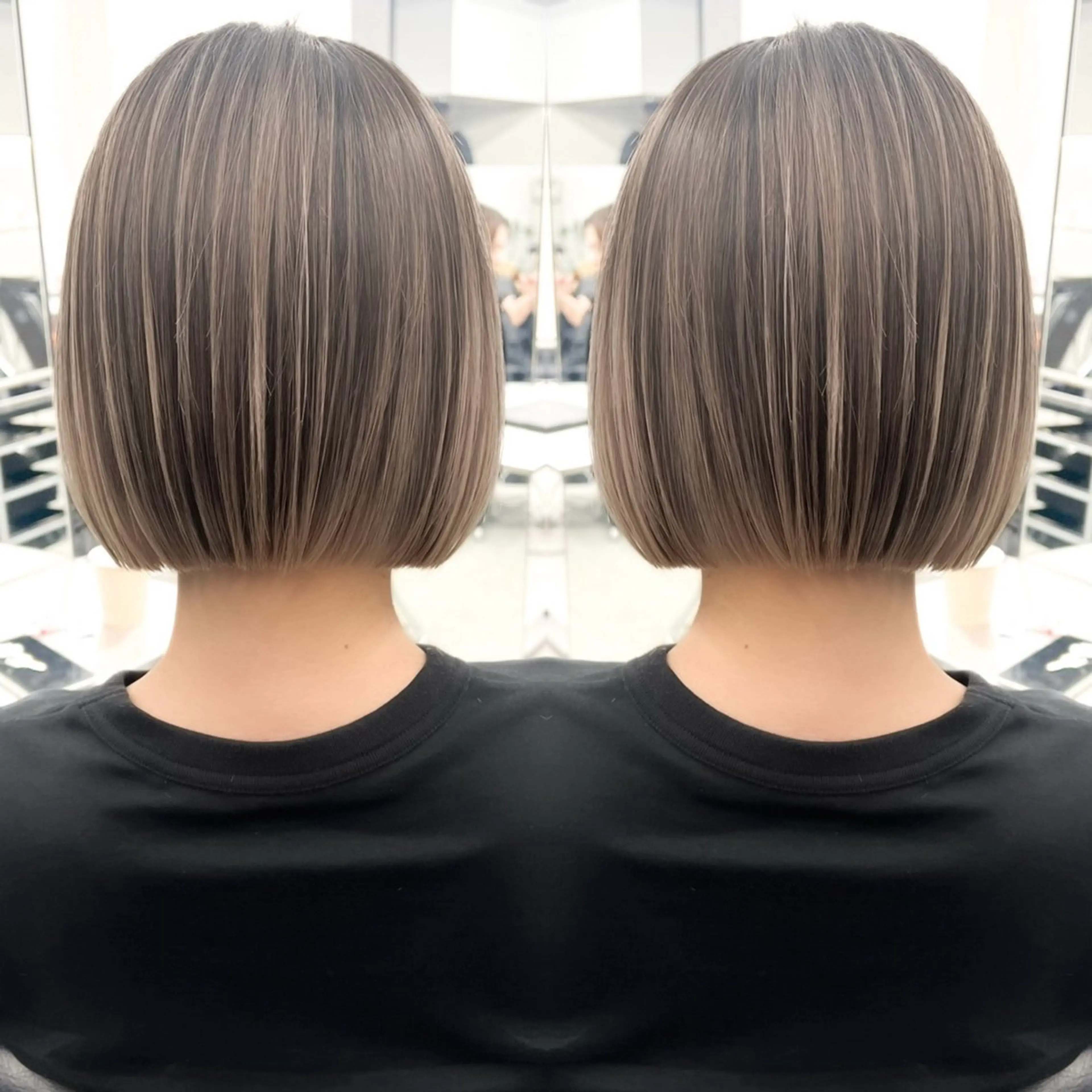 ショート カラー 小顔ボブ jilblanカホのヘアスタイル