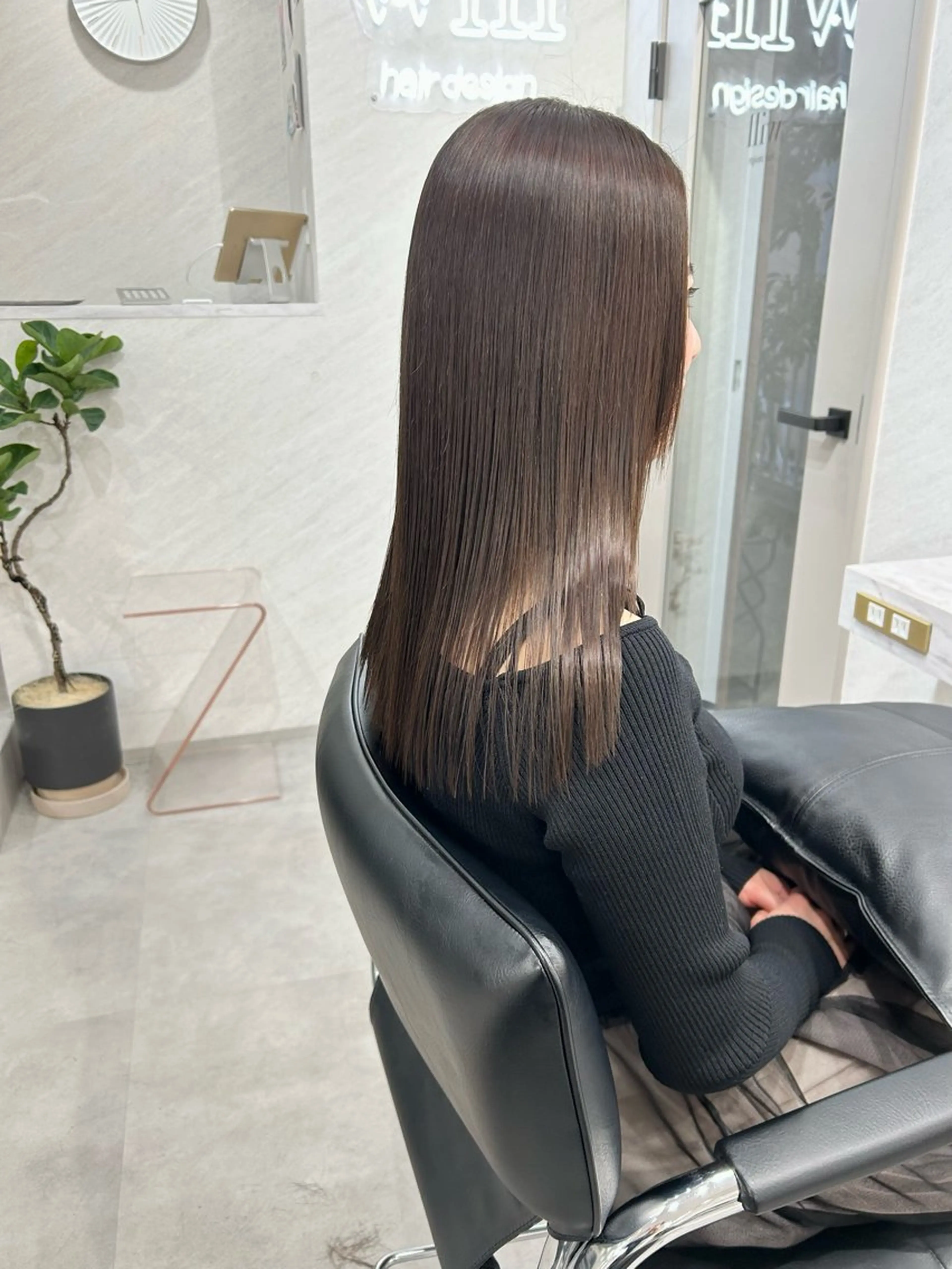 ロング カラー カット ヘアカラー 縮毛矯正 トリートメント 髪質改善will hairdesignのヘアスタイル