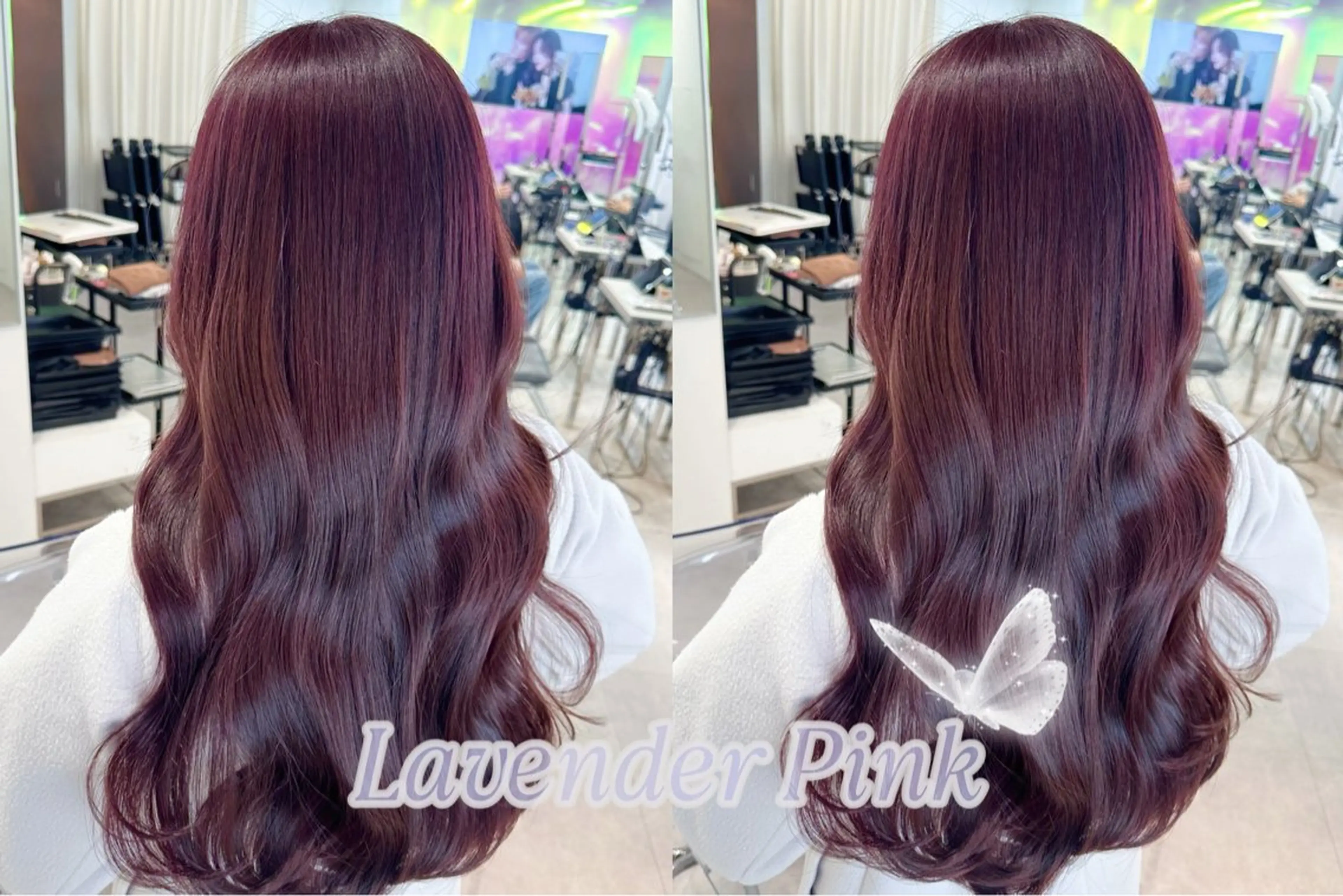 ロング カラー ブリーチ ダブルカラー ラベンダーカラー ブリーチなしカラー カット ヘアカラー 渋谷韓国ヘア🇰🇷 SAYAKA🩶ᩚのヘアスタイル