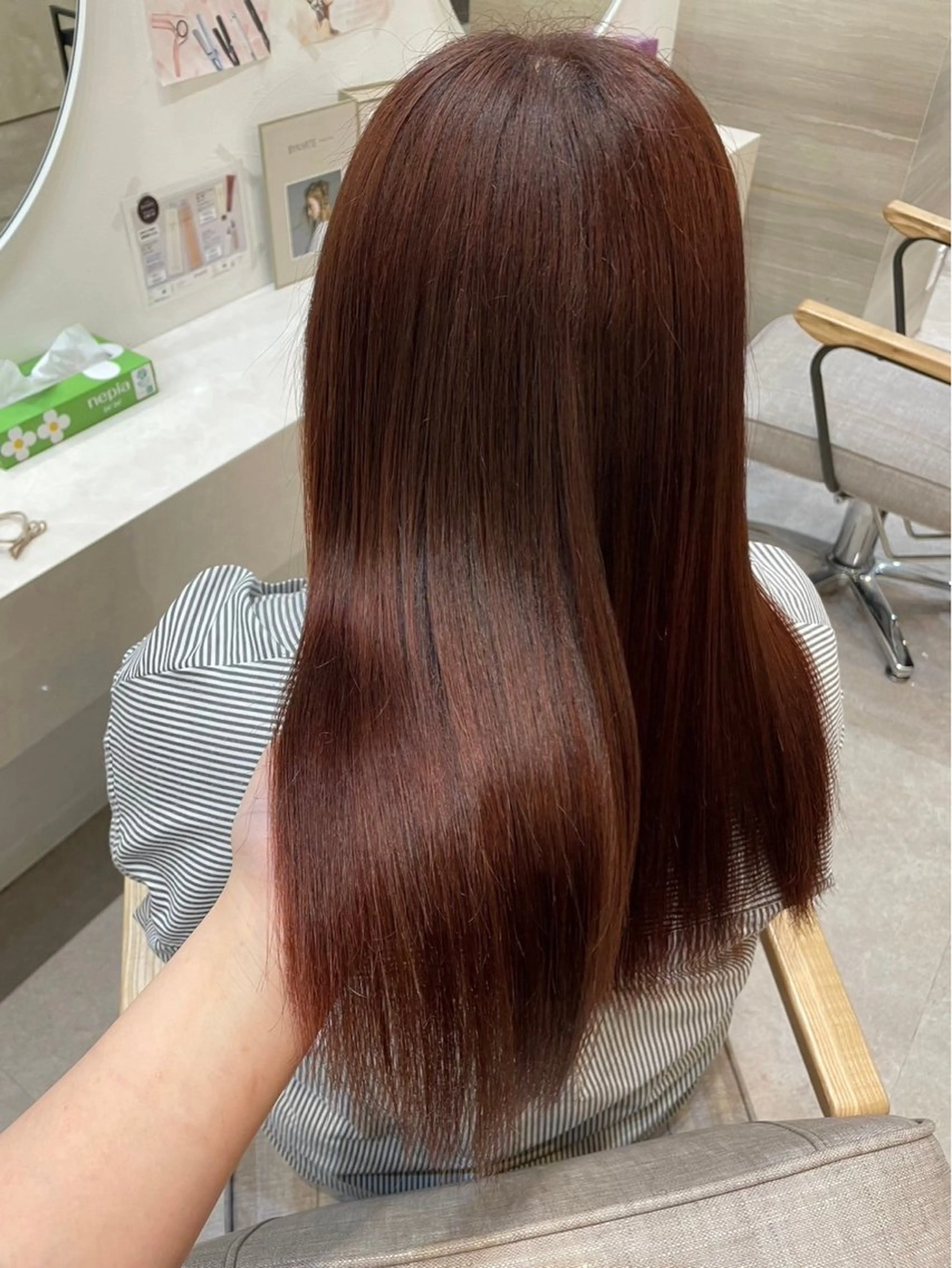 カラー 🎀sakura🎀 艶髪/韓国/ワンホンのヘアスタイル