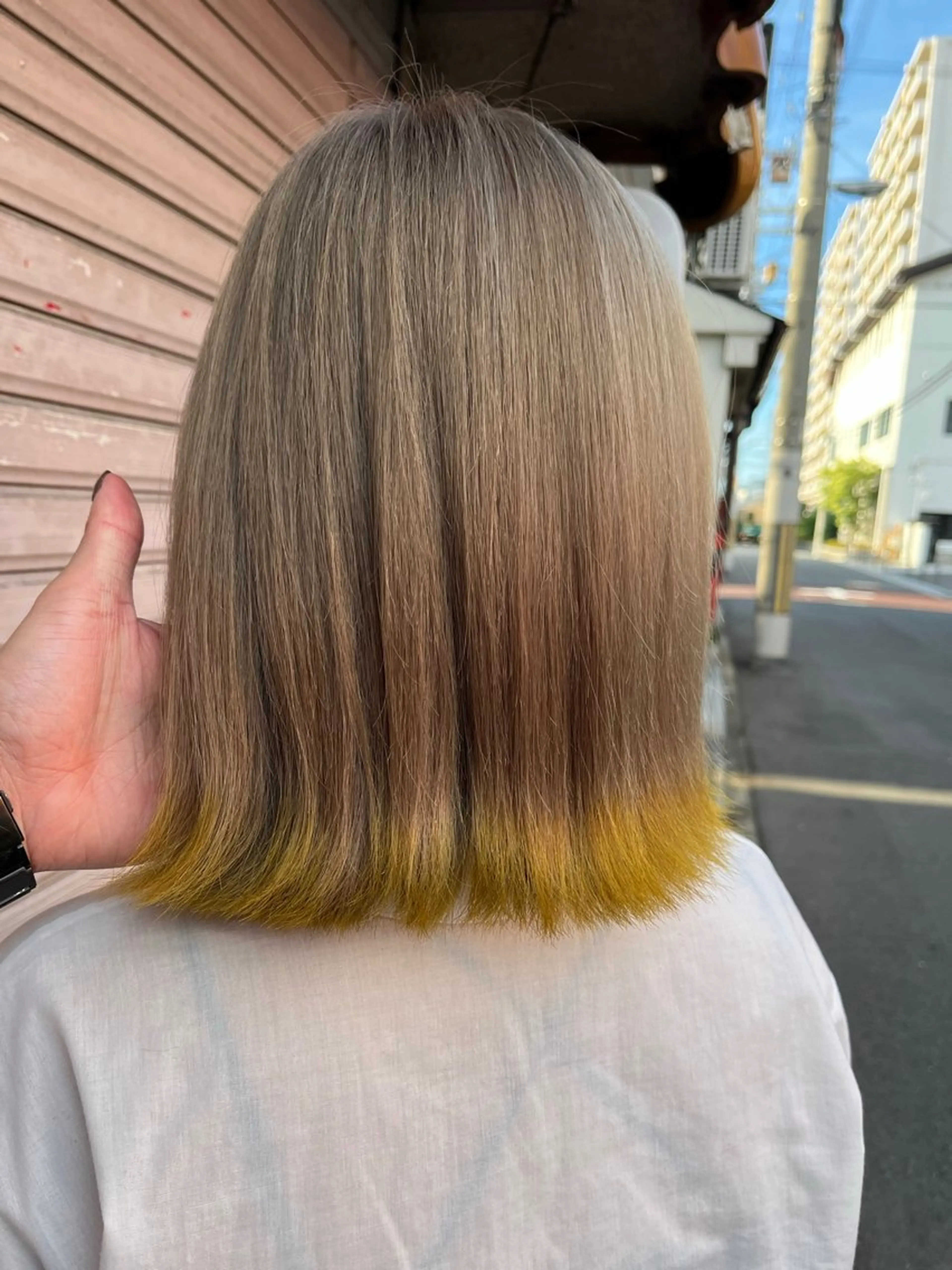 ミディアム カット ヘアカラー トリートメント BUCKS所属・坂谷 BUCKS/縮毛矯正のヘアスタイル