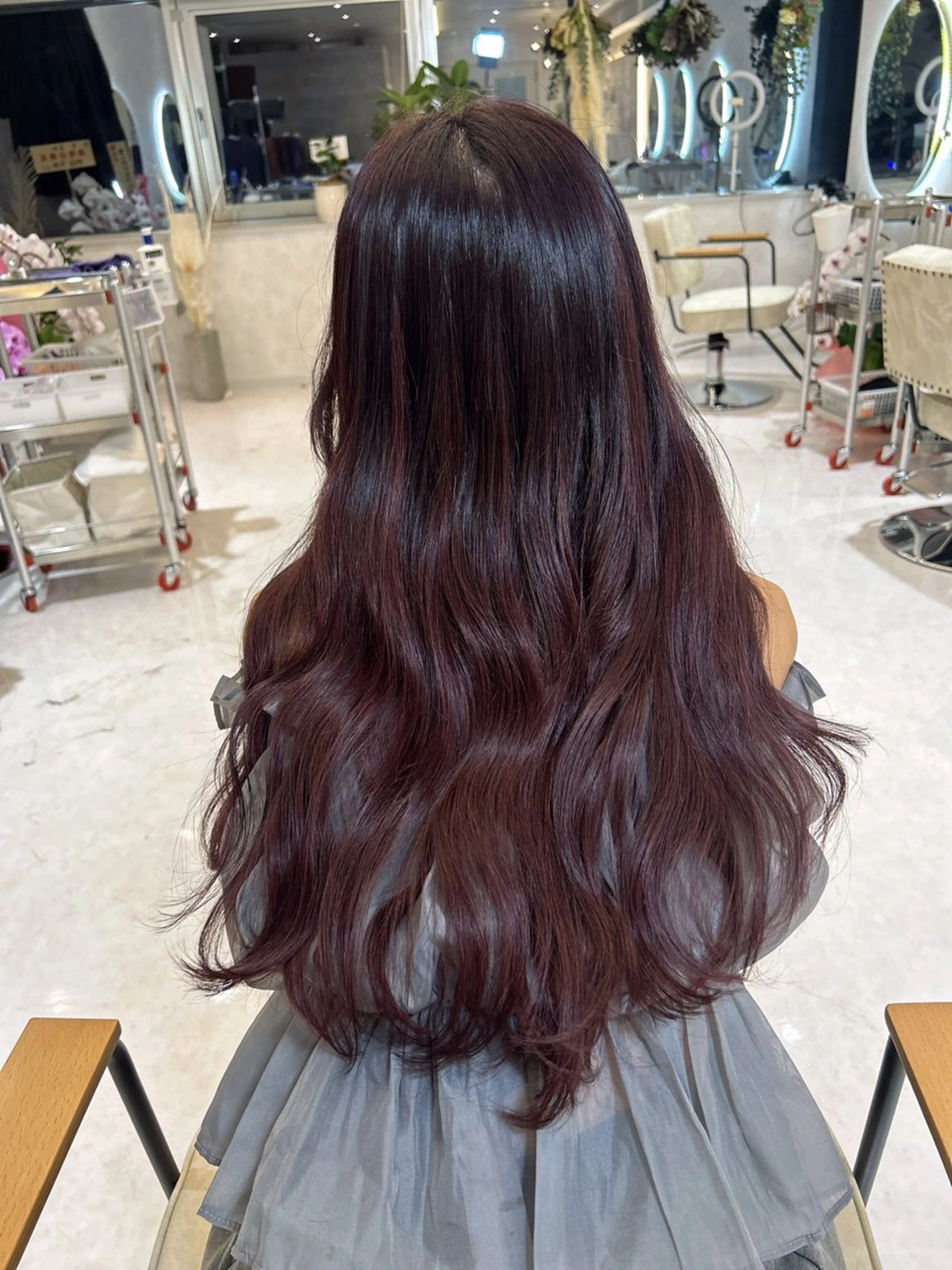ロング カット ヘアカラー 縮毛矯正 トリートメント enu所属・enu梅田 韓国ヘア ゆりのヘアスタイル