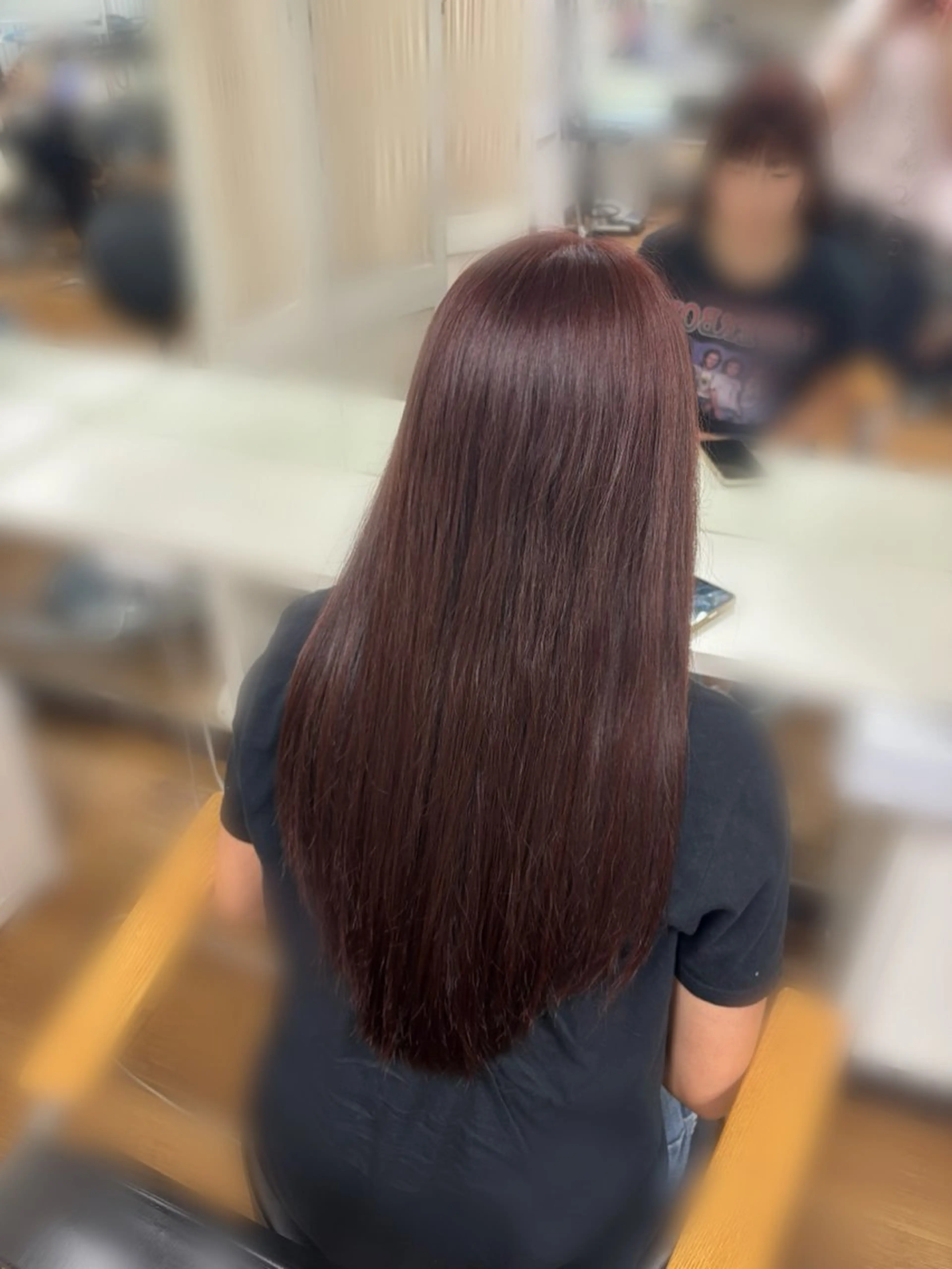 ロング カラー ブリーチ ブリーチなしカラー レッドカラー kotone 🌙☁️のヘアスタイル
