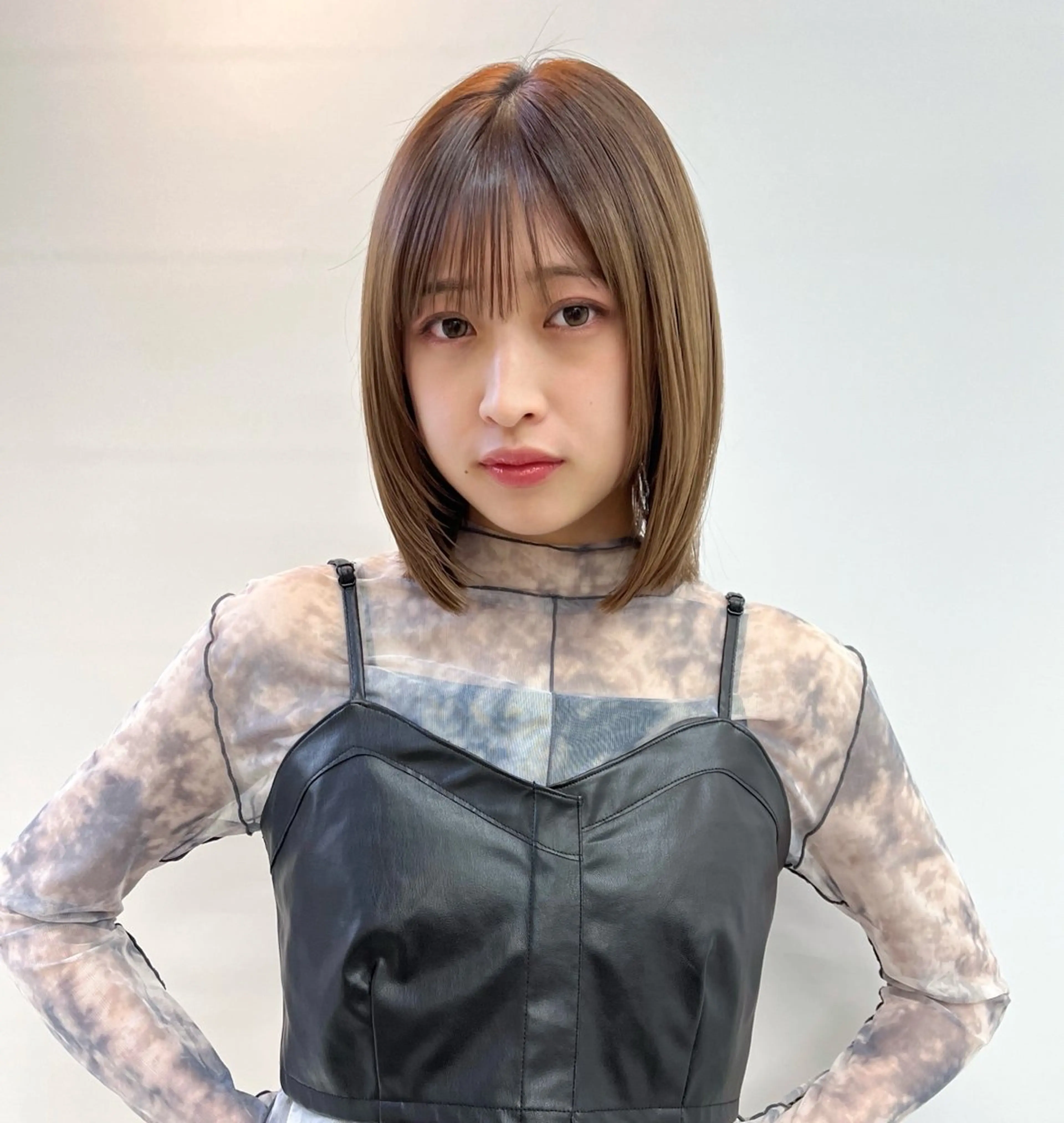 ミディアム 縮毛矯正 カットモデル募集 🍒/北爪まゆのヘアスタイル
