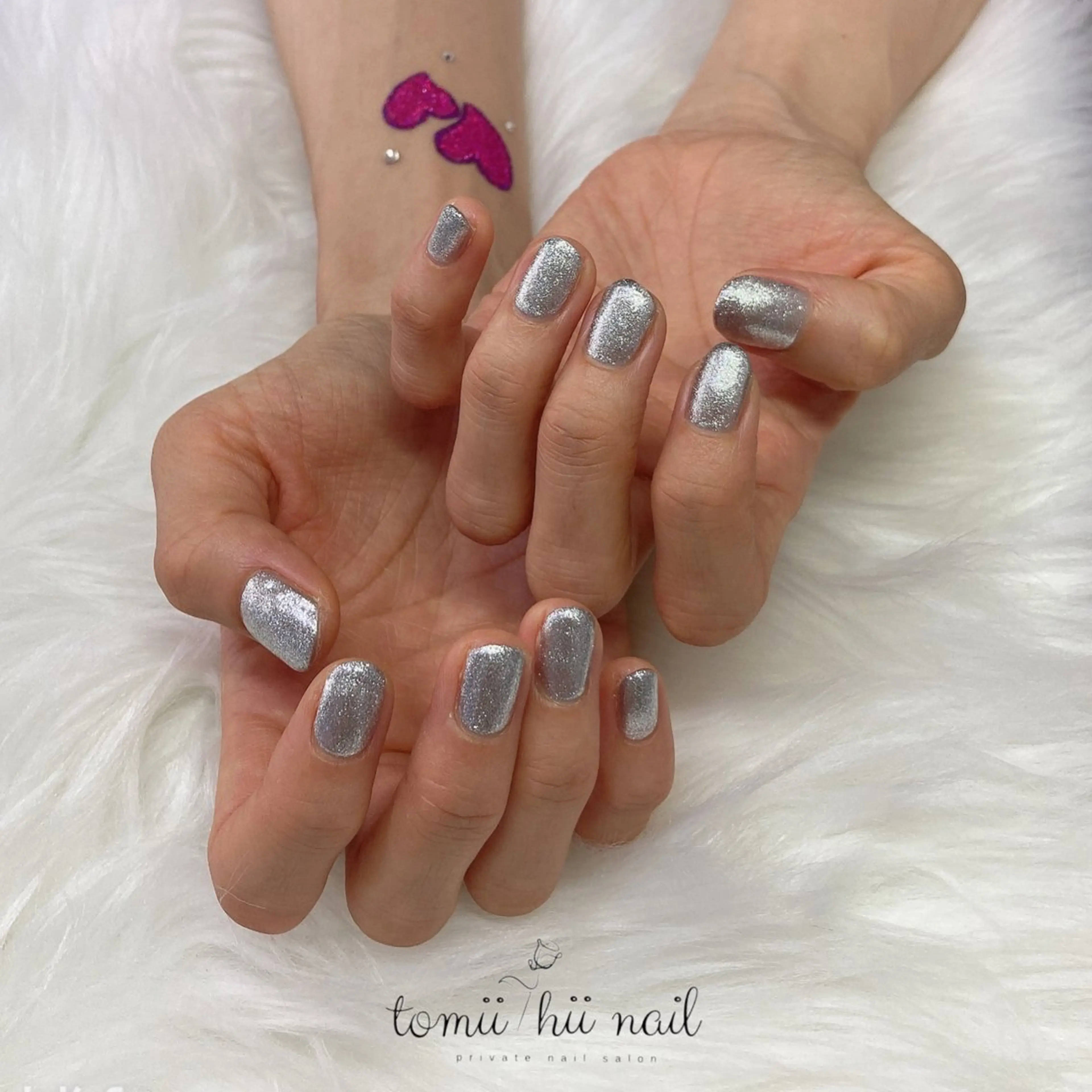 ネイル ラメ(グリッター) ワンカラーネイル ハンドネイル tomii-hii -nailのネイルデザイン