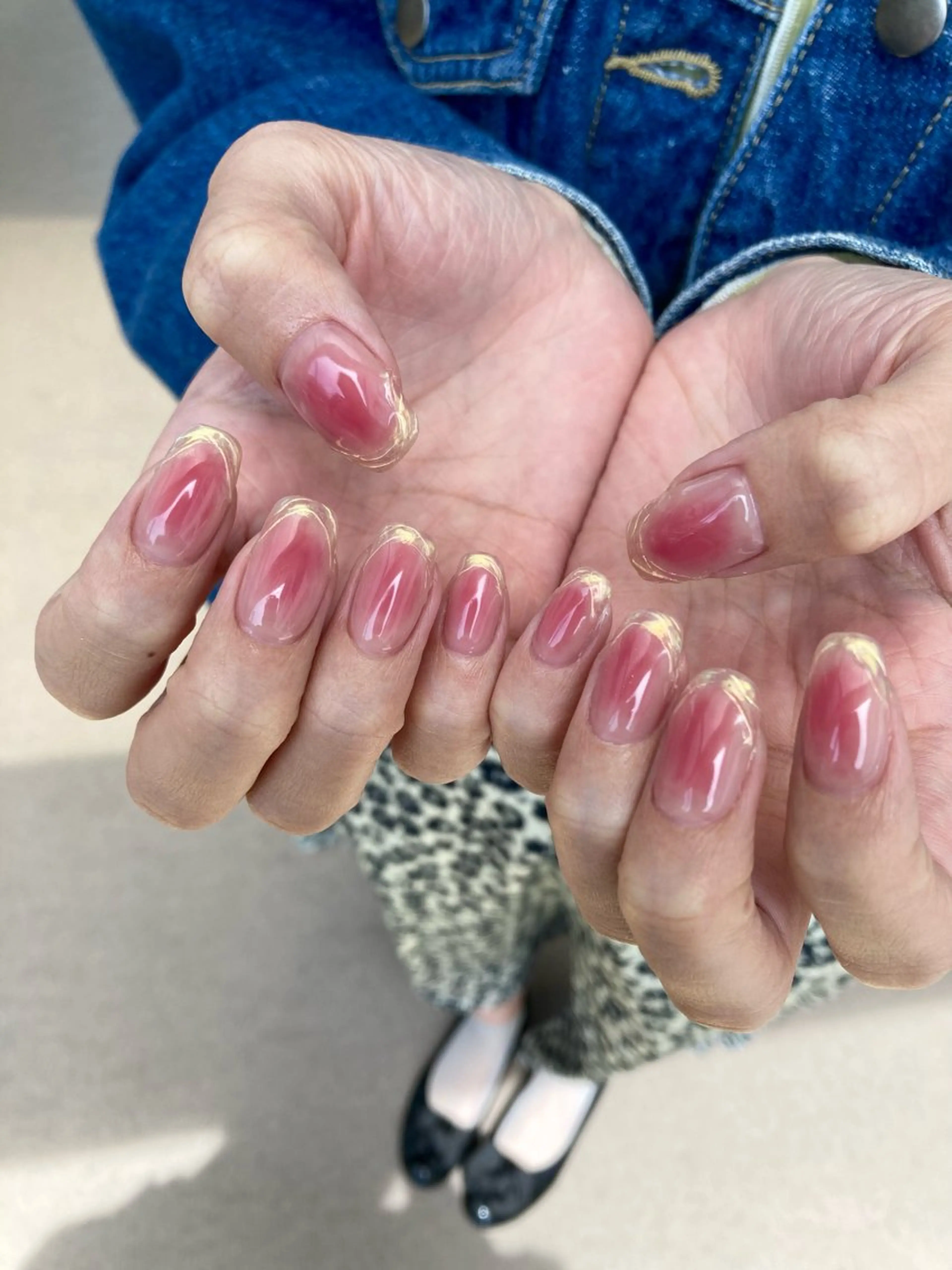 ネイル チークネイル フレンチネイル 津田 真実のネイルデザイン