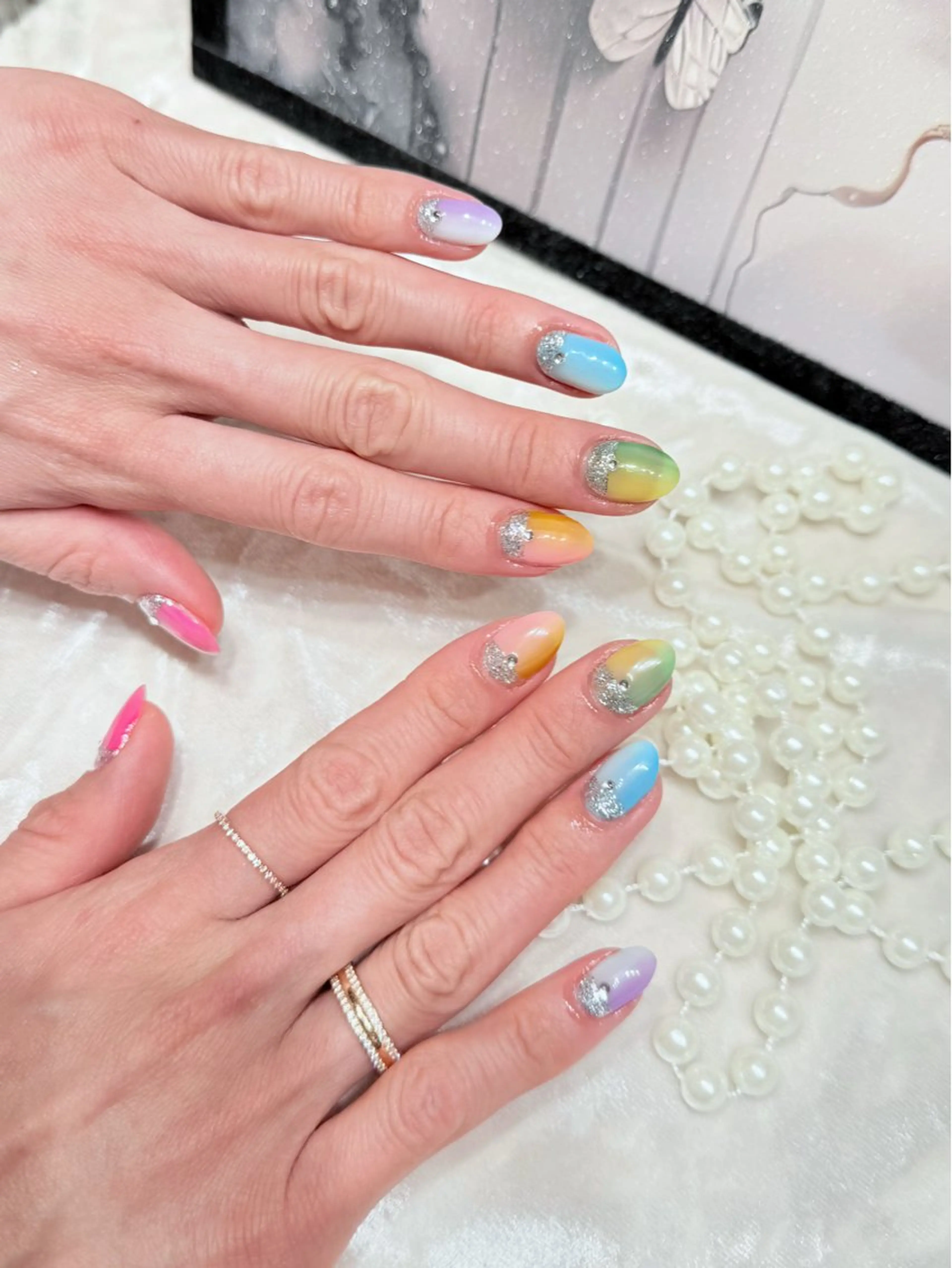 ネイル アートネイル フットネイル ジェルネイル ハート マグネットネイル My nail所属・babarla Nailのネイルデザイン