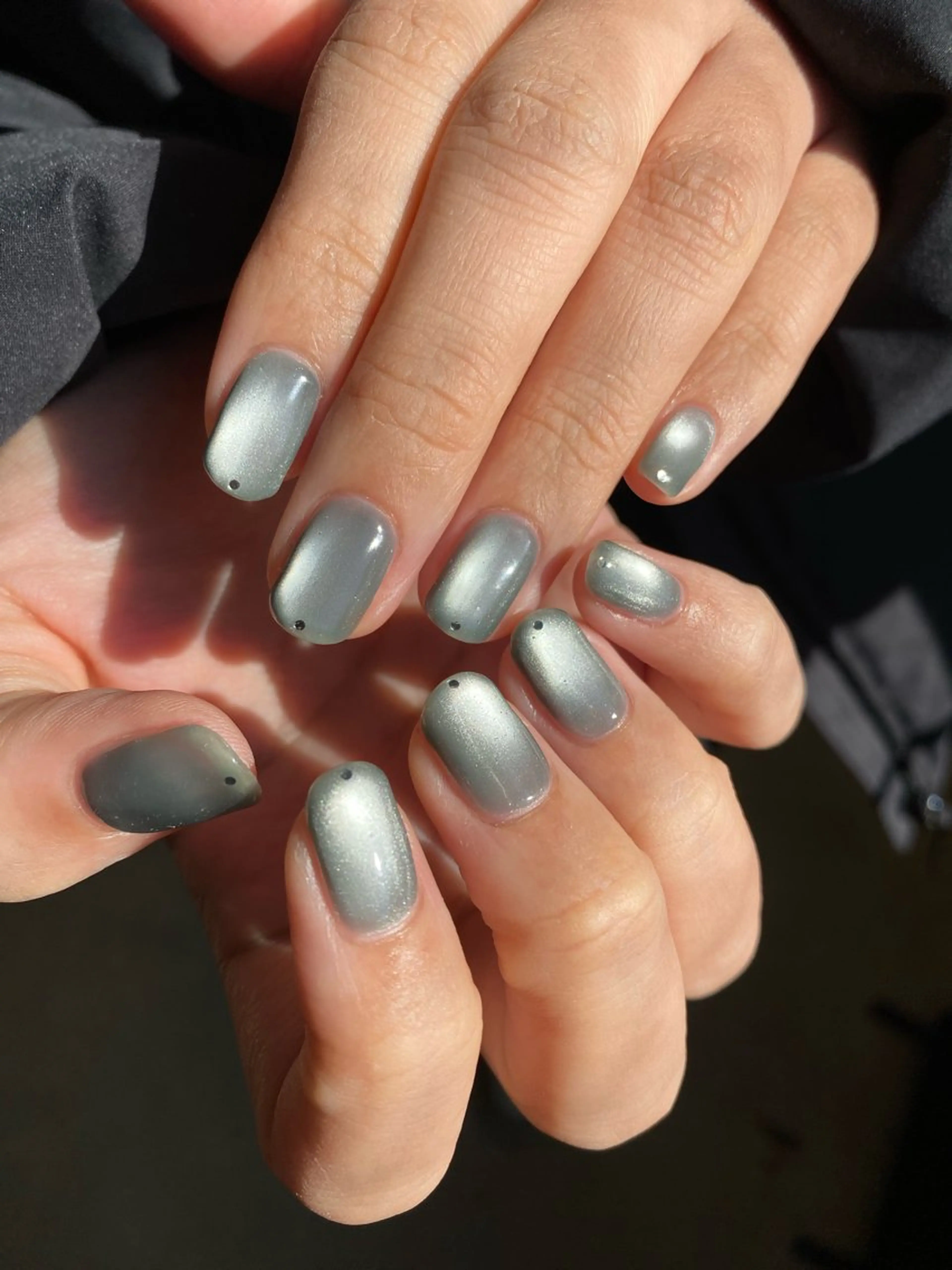 ネイル ジェルネイル マグネットネイル 持ち込み ニュアンスネイル ワンカラーネイル ハンドネイル 草加ニュアンスネイル 🌚hersのネイルデザイン