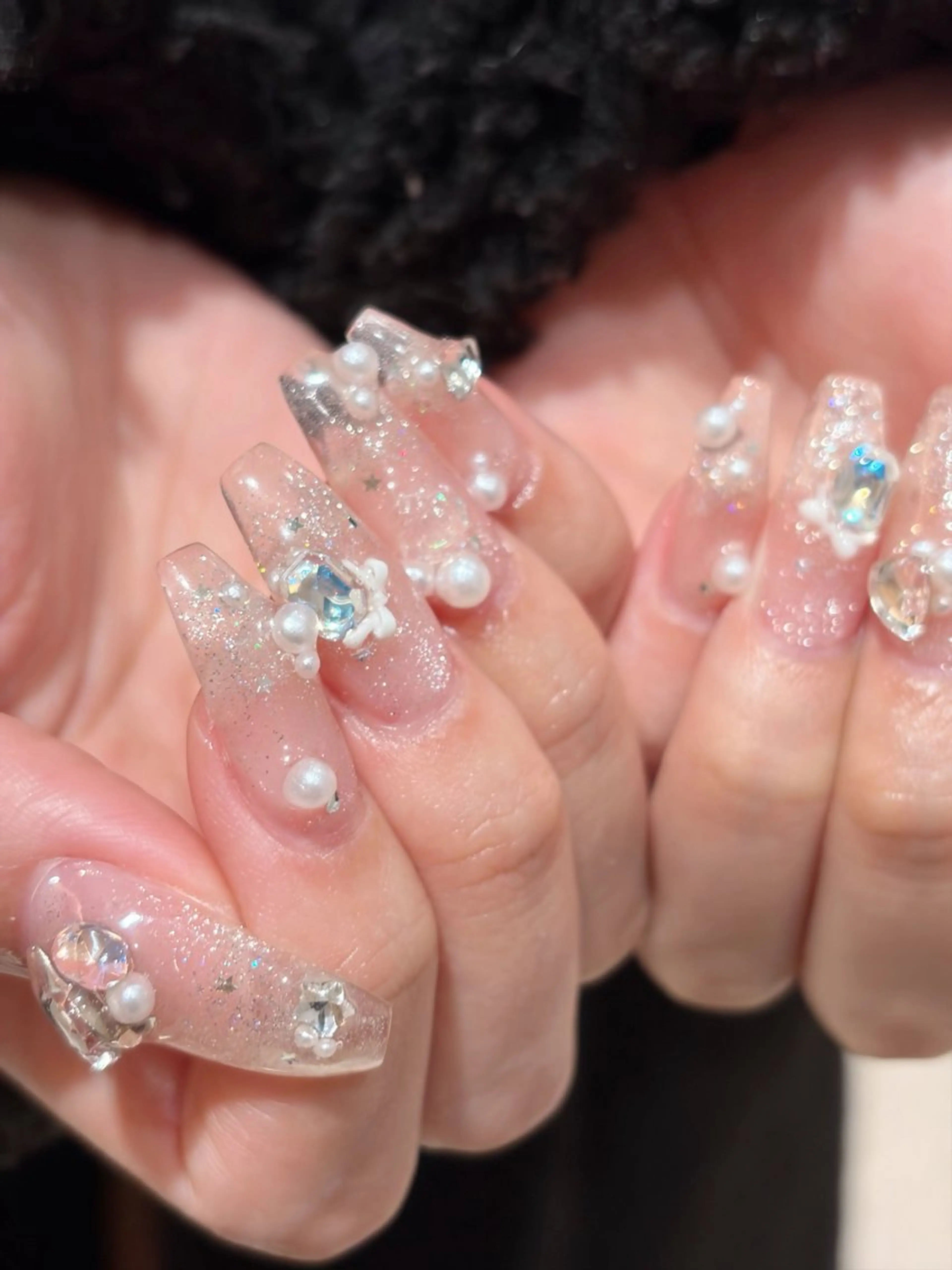 ネイル クリアネイル 長さ出し ハンドネイル aile d'Ange所属・aile d'Angeのネイルデザイン