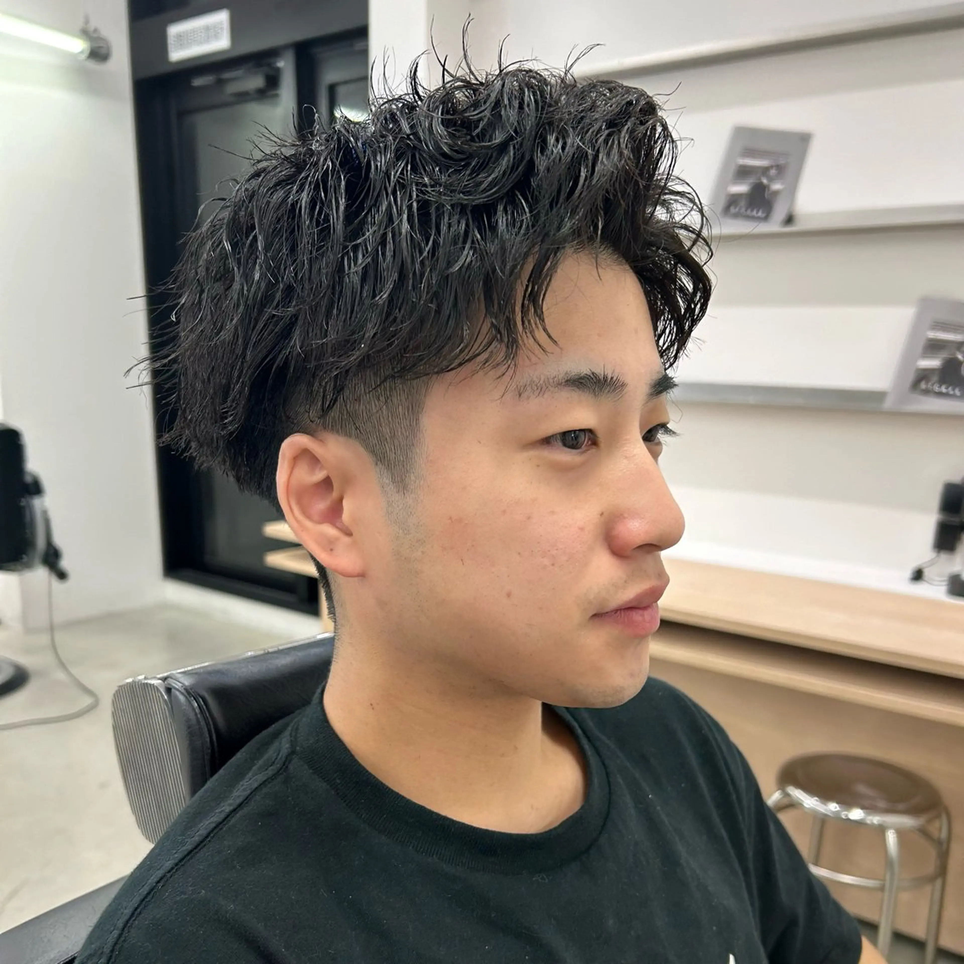 パーマ メンズ カット パーマ 安達 脩人のヘアスタイル