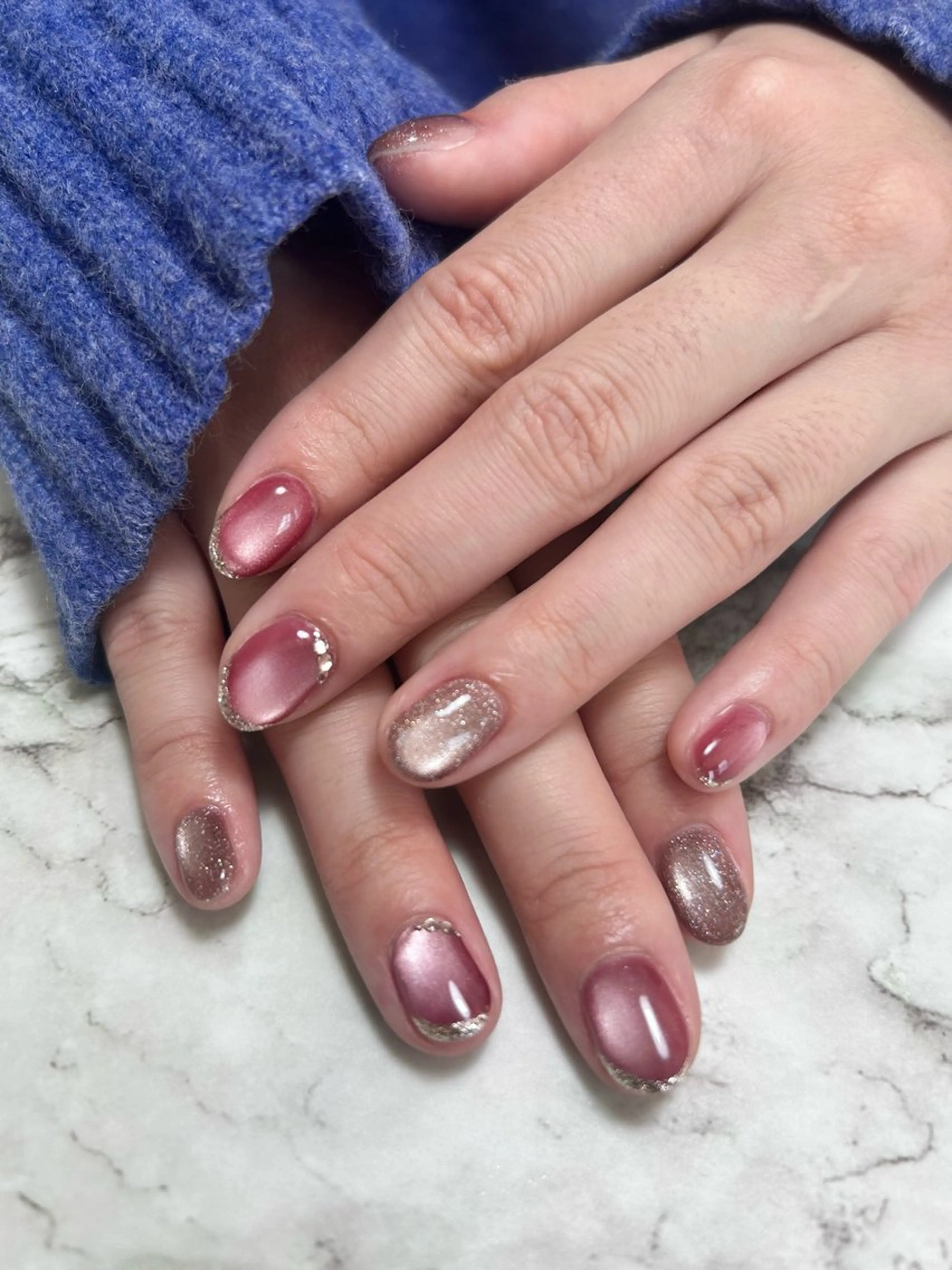 ネイル マグネットネイル ハンドネイル フットネイル TESORO nailのネイルデザイン