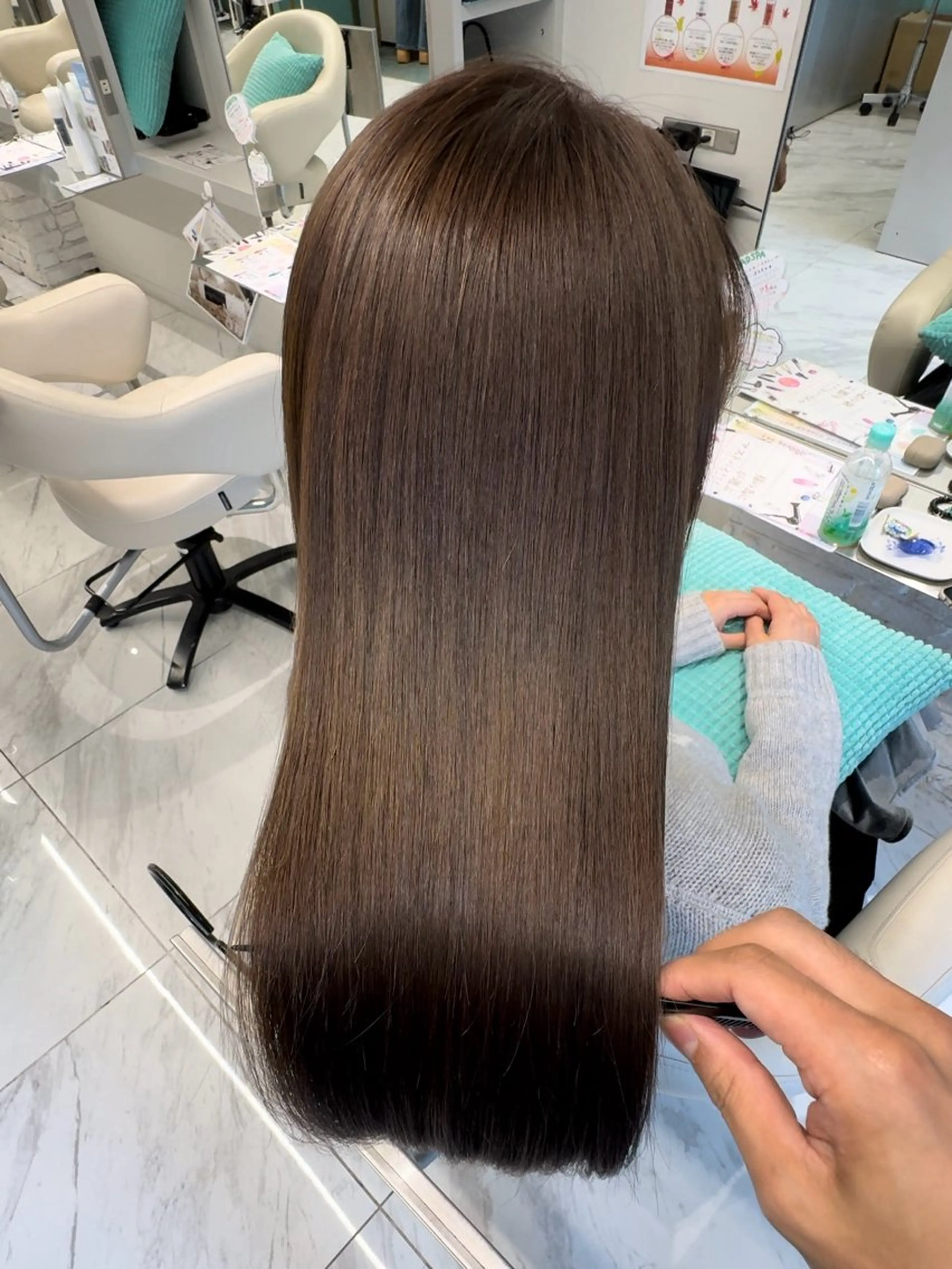 ロング 髪質改善 縮毛矯正 トリートメント カット ヘアカラー 縮毛矯正 トリートメント 髪質改善&縮毛矯正 池本　有宏のヘアスタイル