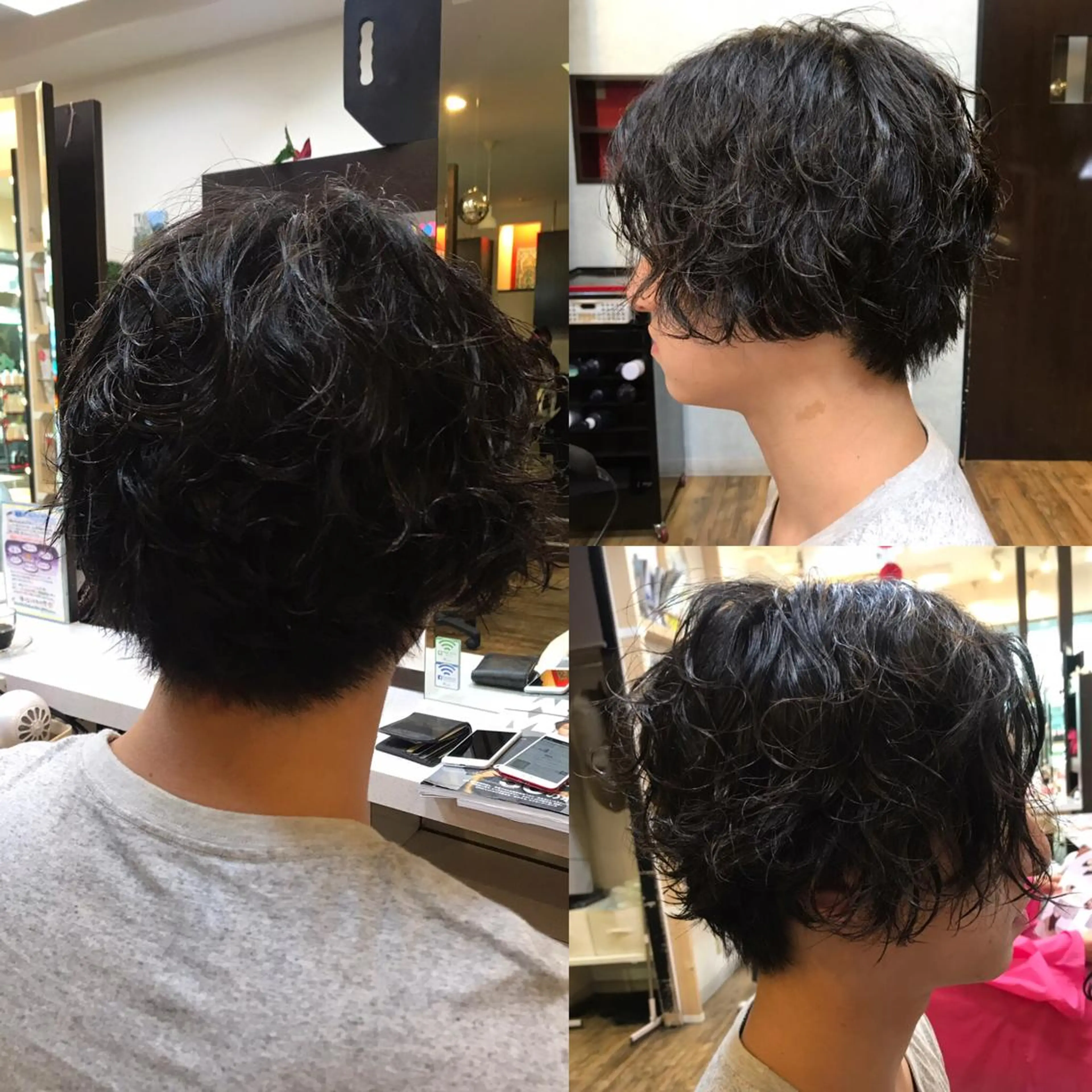 ミディアム パーマ メンズ ミディアムパーマ メンズパーマ スパイラルパーマ 赤羽、髪質改善サロン 吉野リョウスケのヘアスタイル