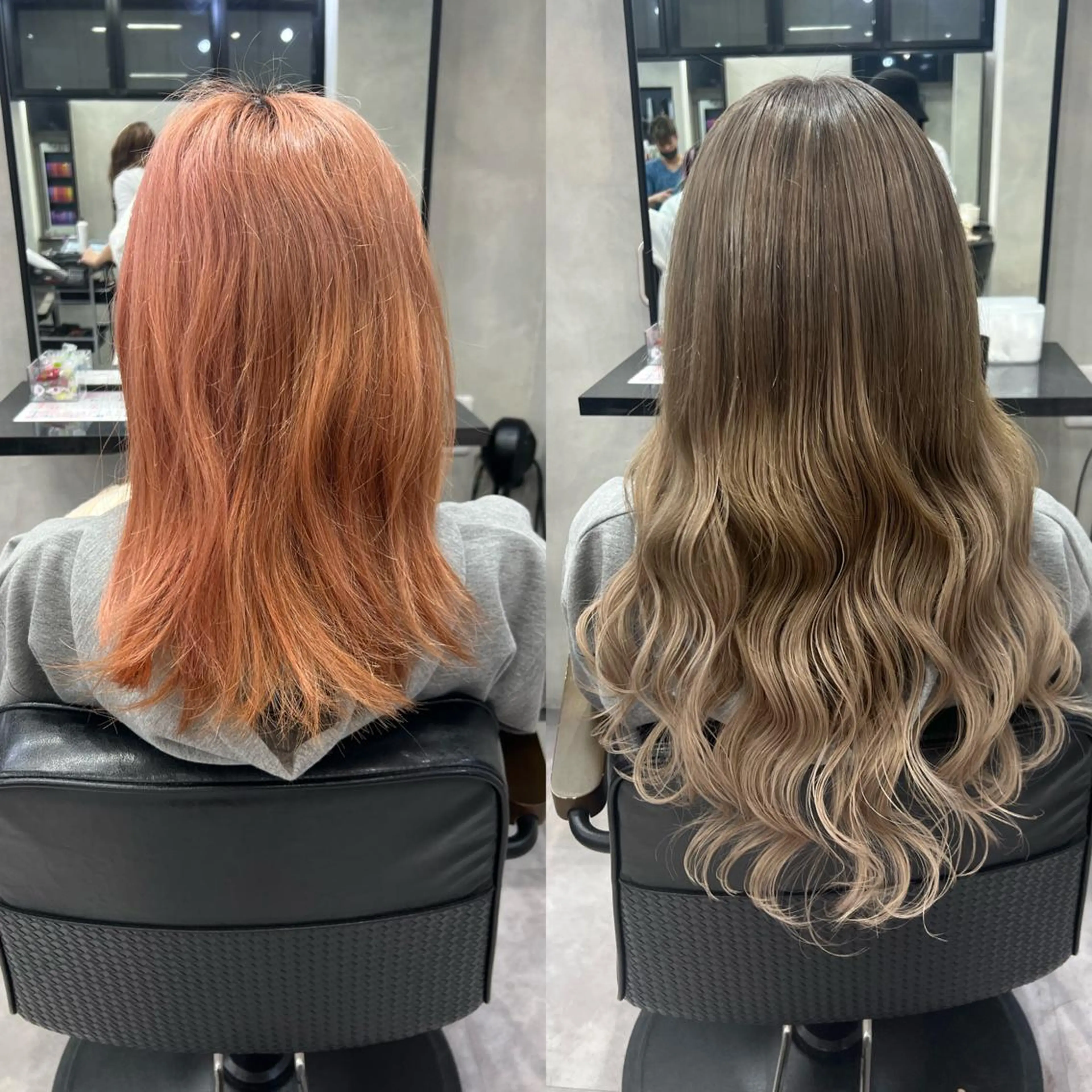 ロング カラー ヘアアレンジ シールエクステ アディクシーカラー アッシュ バレイヤージュ ベージュカラー カット ヘアカラー エクステ ar+ ❤︎ maiのヘアスタイル