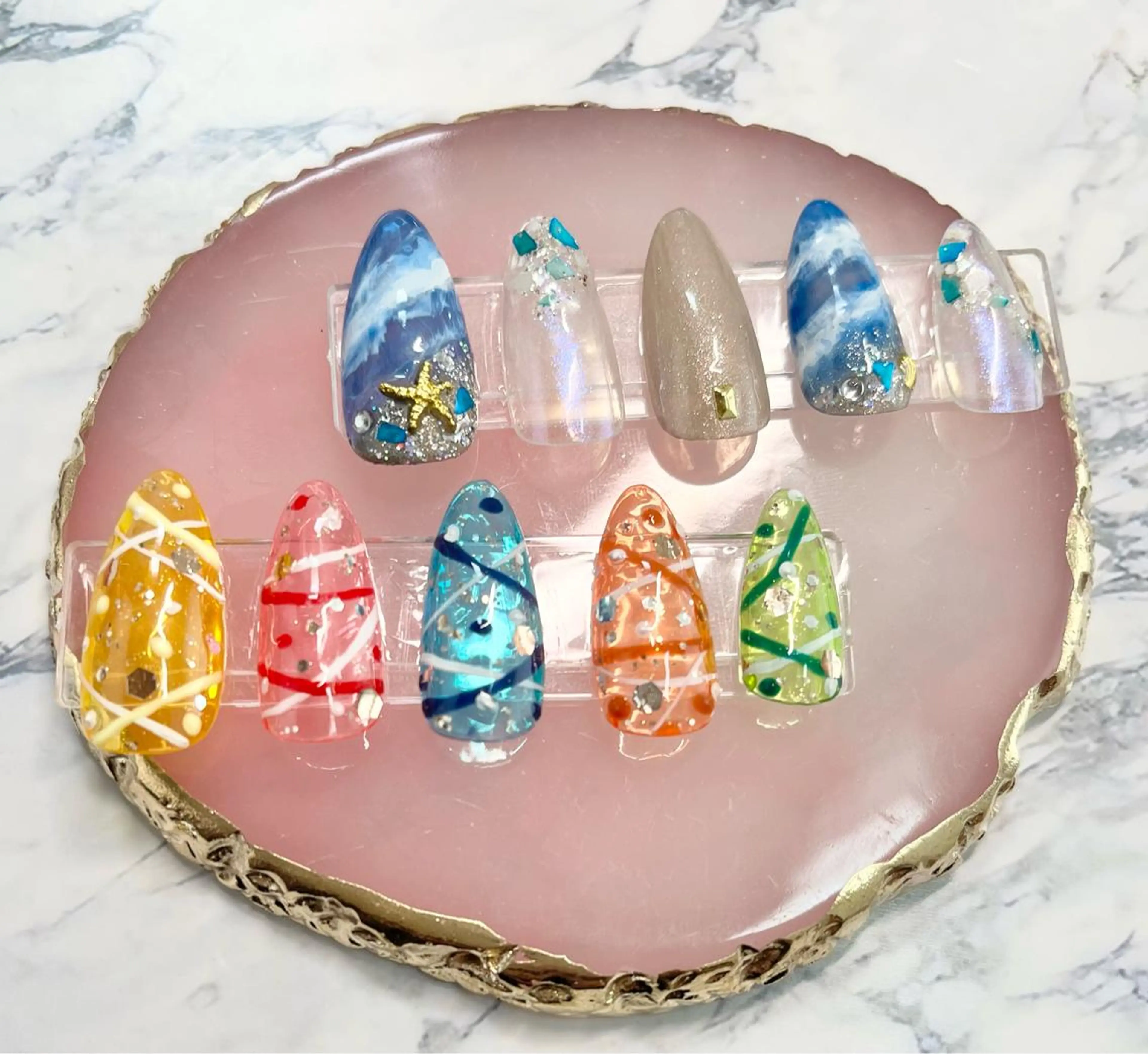 ネイル 夏ネイル ヨーヨーネイル Rosa NAILのネイルデザイン