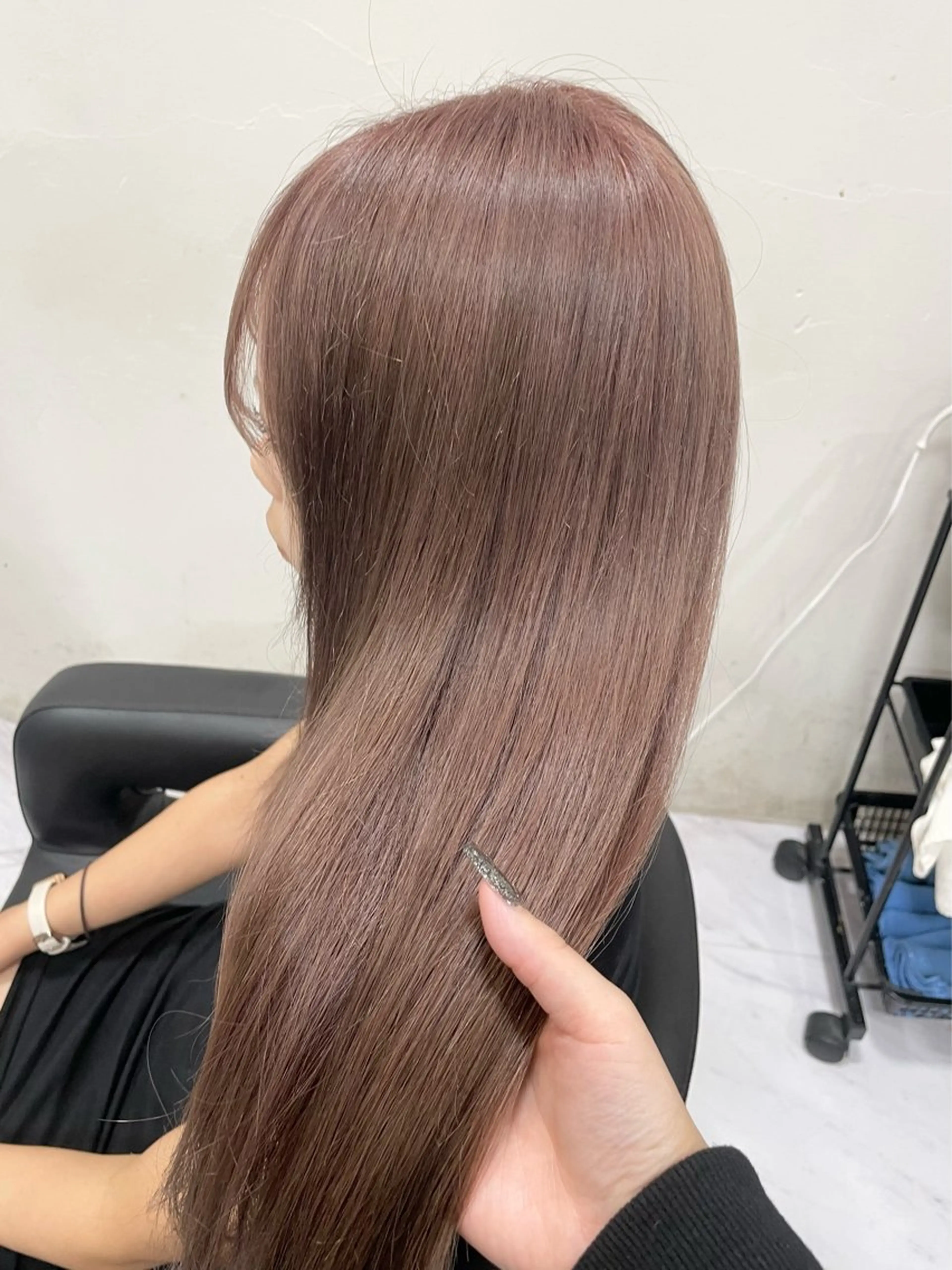 ロング カラー ベージュカラー ピンクカラー ピンクベージュ ヘアカラー 🐥くまがい💛 ダブルカラー／パーマのヘアスタイル