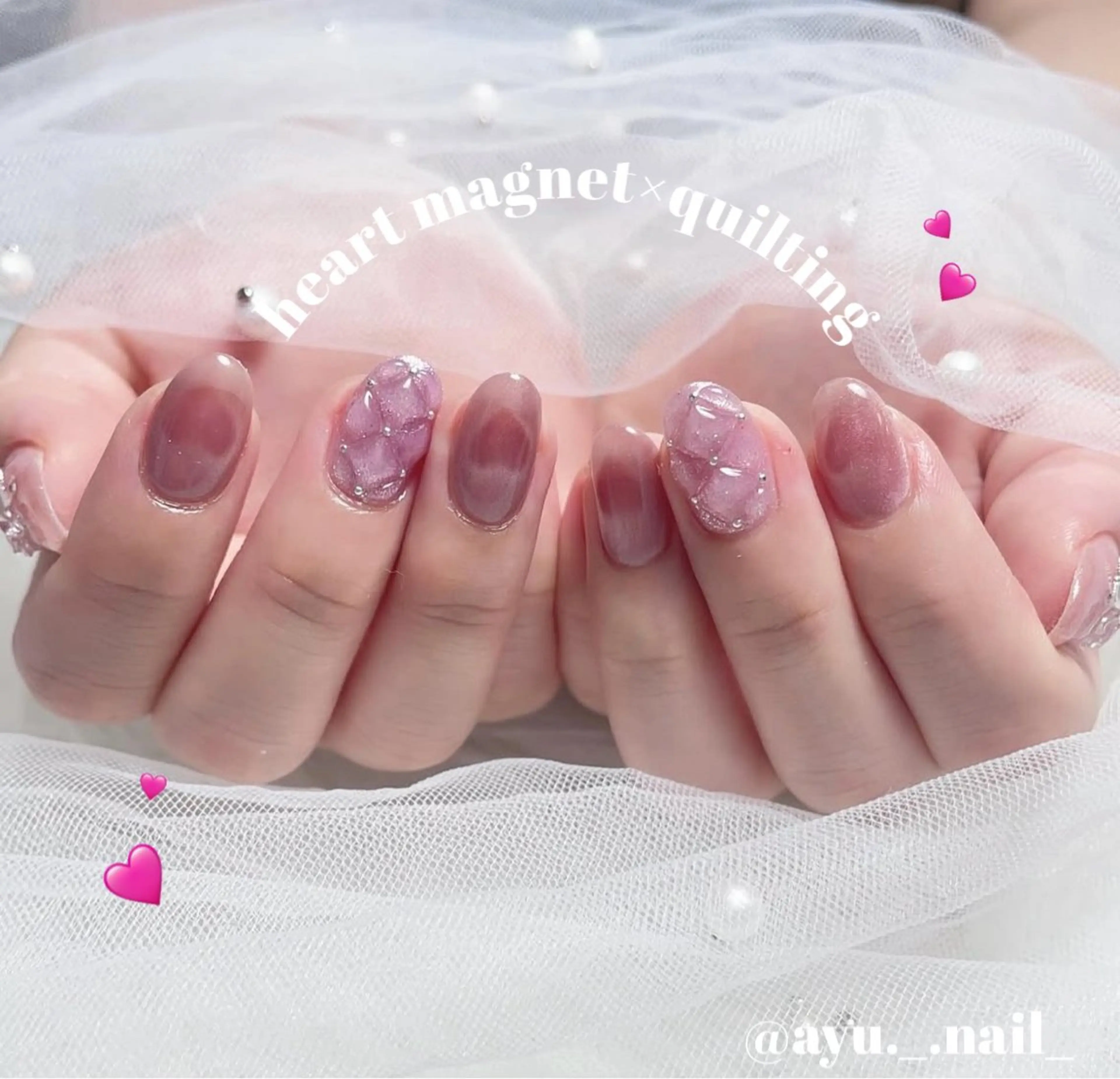 ネイル あゆ🎀/ワンホンネ イル/痛ネイルのネイルデザイン