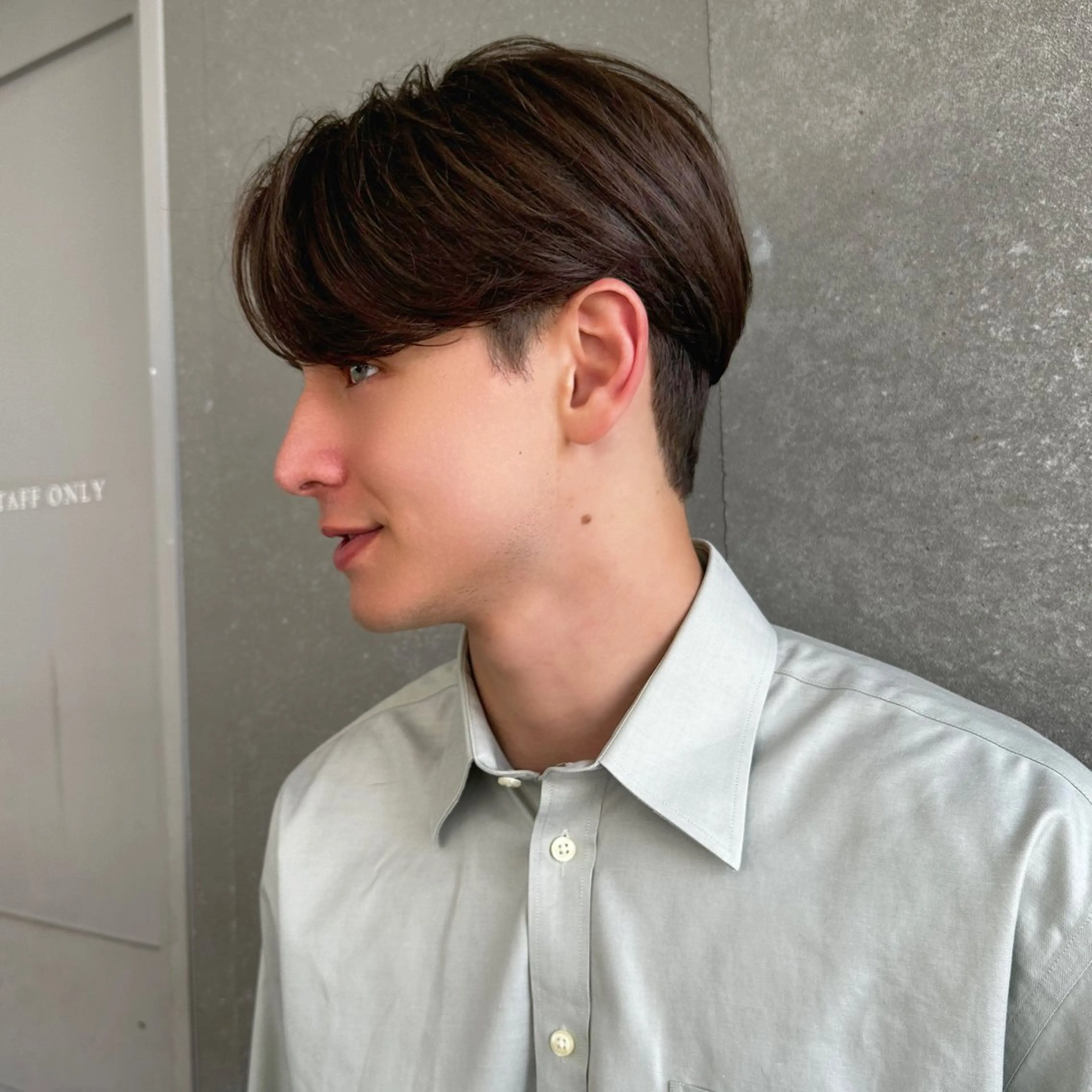 ショート カラー パーマ メンズ アップバング ダウンパーマ メンズパーマ メンズツイストパーマ 刈り上げ 表参道/原宿 💈メンズ特化吉田のヘアスタイル